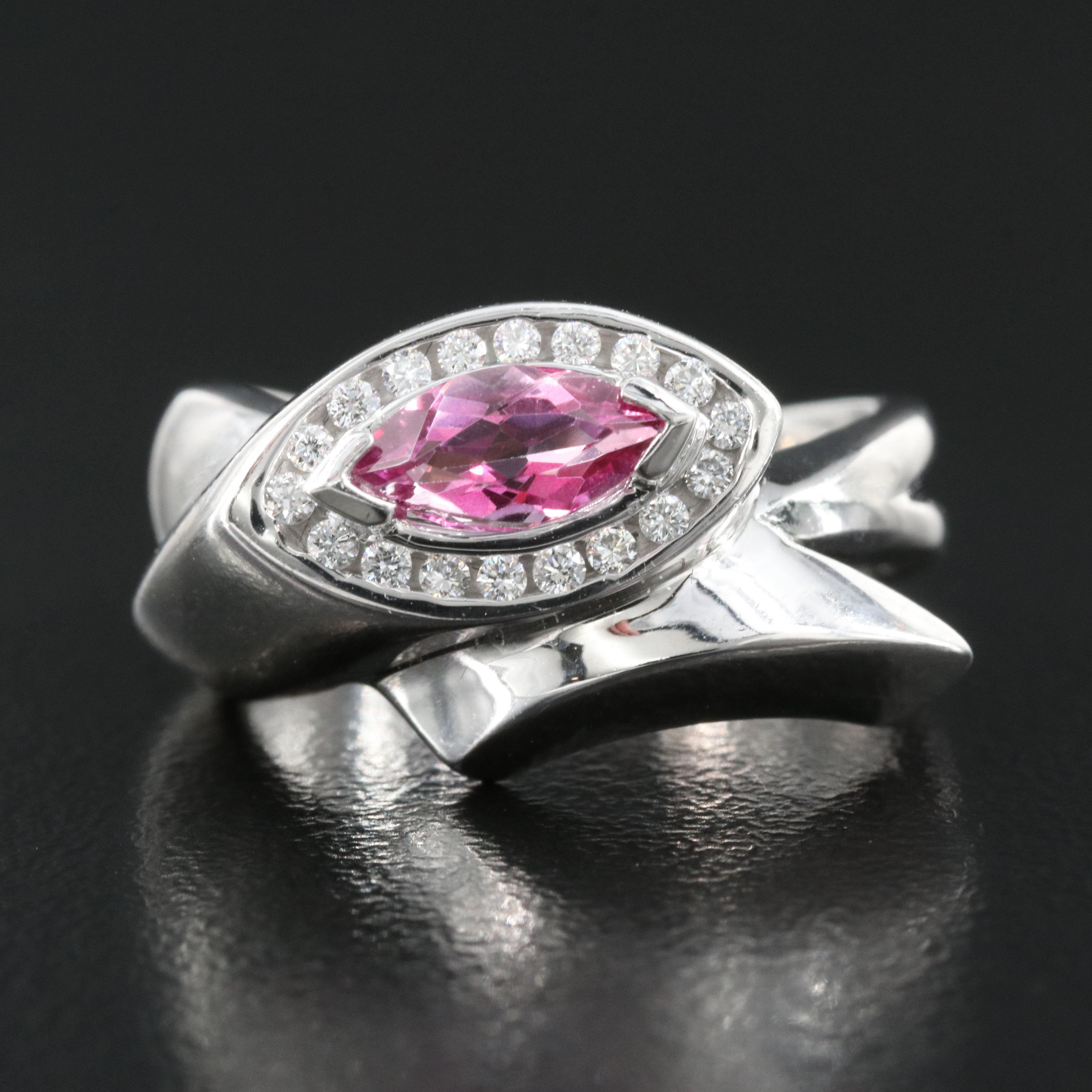 14K Topaz and Diamond Ring