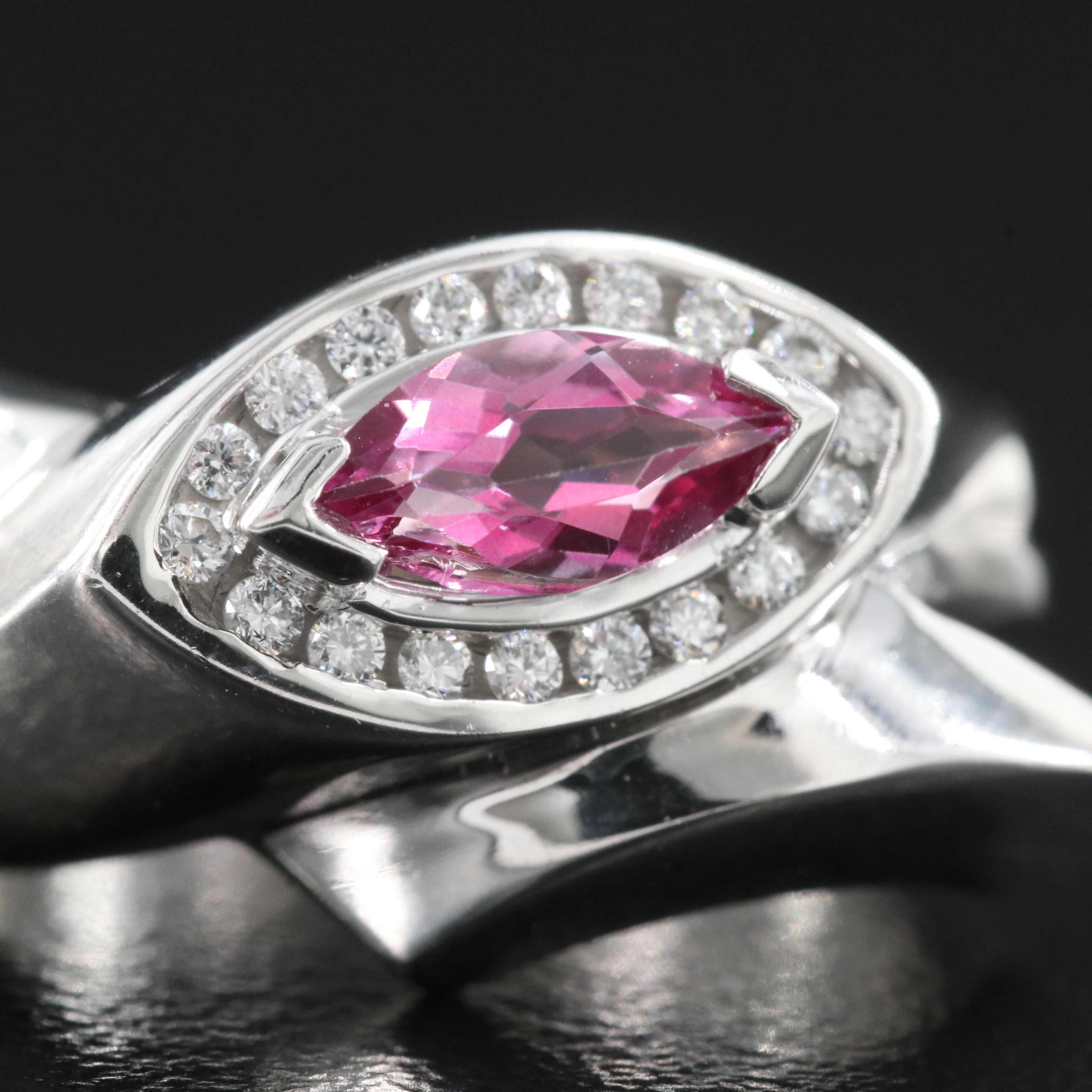 14K Topaz and Diamond Ring