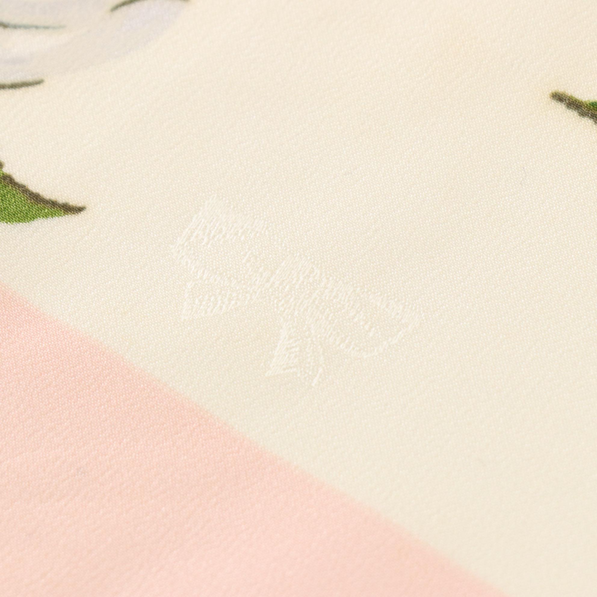 Chanel Floral Print Scarf 85 in Silk Jacquard