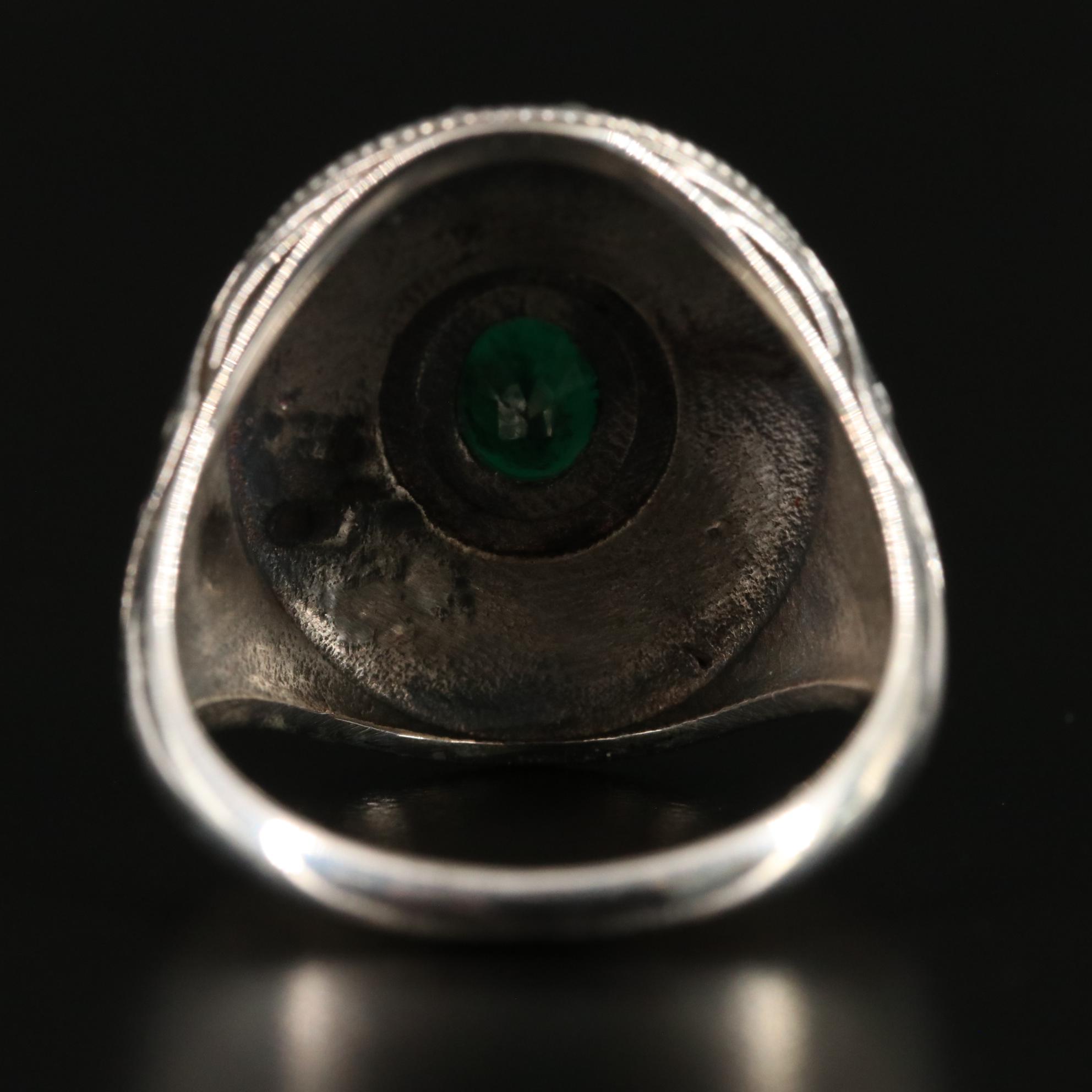 Sterling Emerald Ring