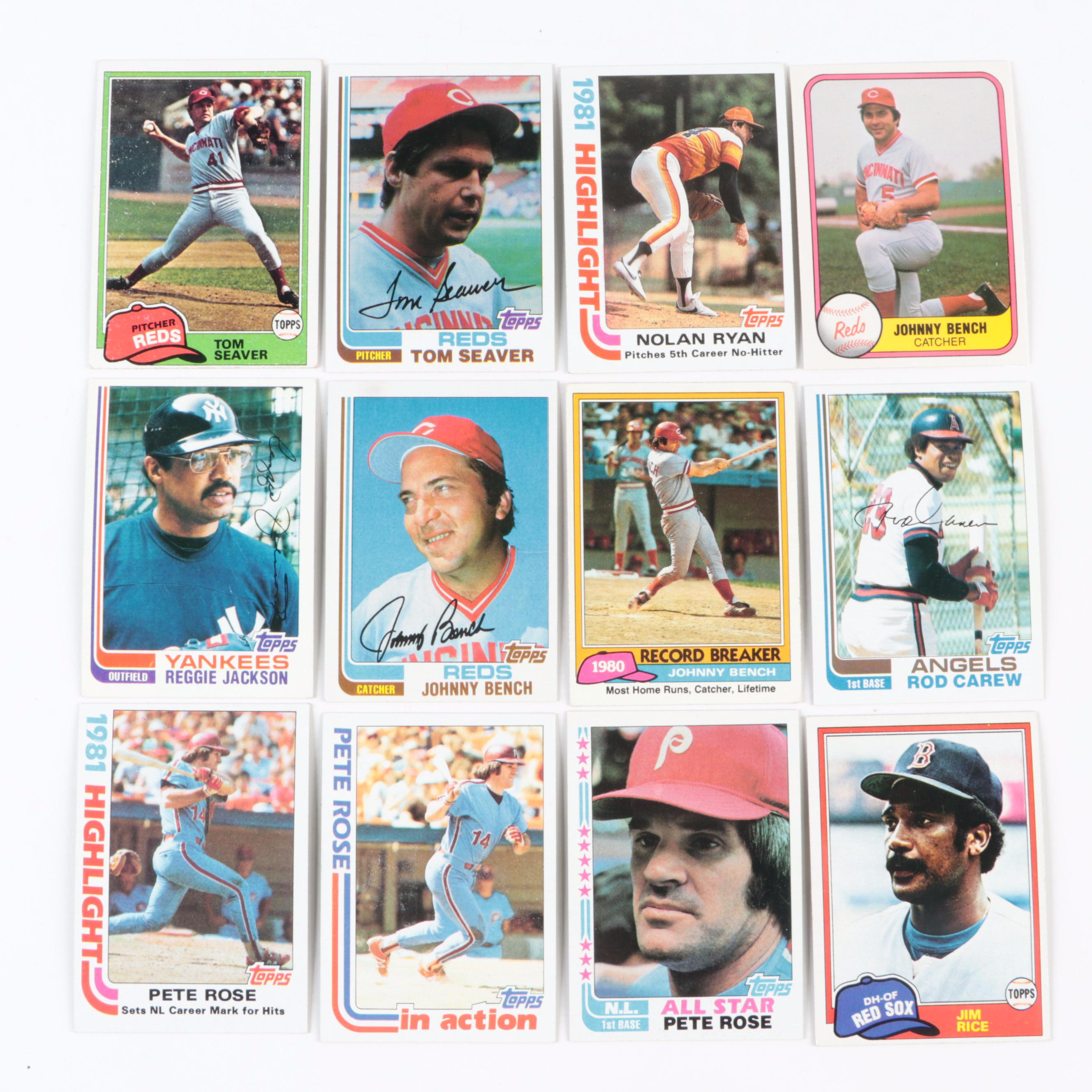 Topps, Fleer, More Baseball Cards with Seaver, Rose, Rookies, HOF, 1970s–1980s