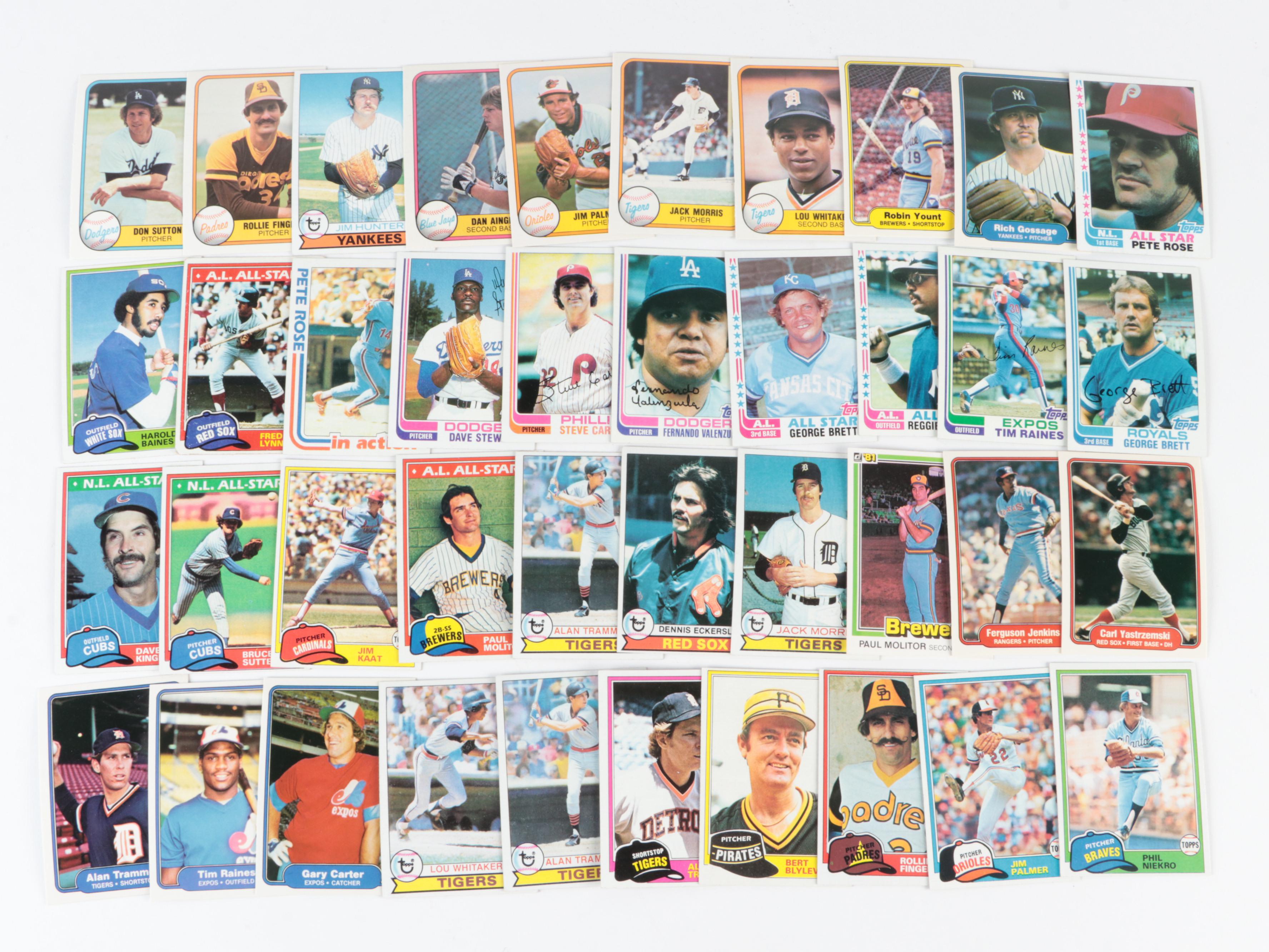 Topps, Fleer, More Baseball Cards with Seaver, Rose, Rookies, HOF, 1970s–1980s