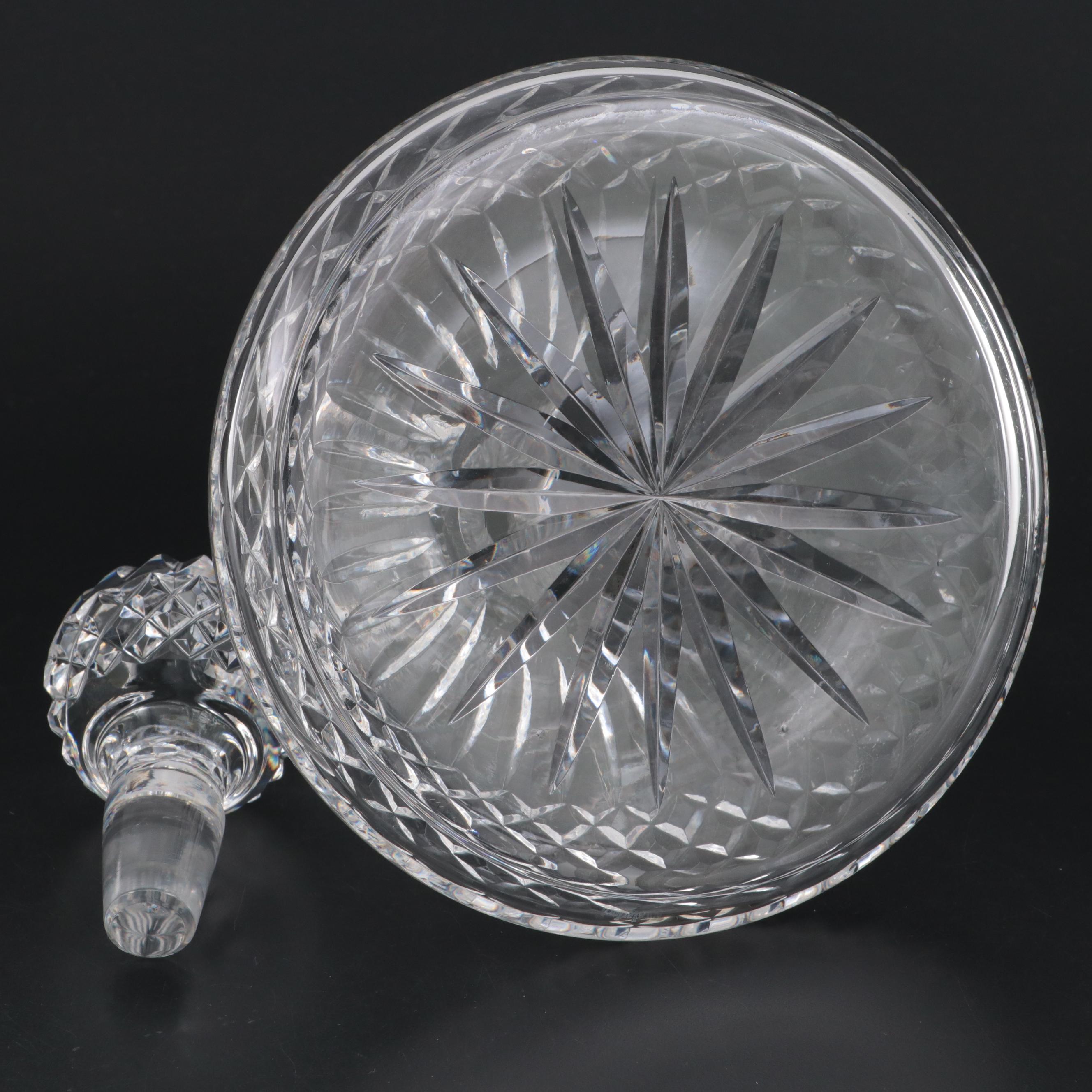 Waterford Crystal "Lismore" Ships Decanter with "Colleen" Goblets