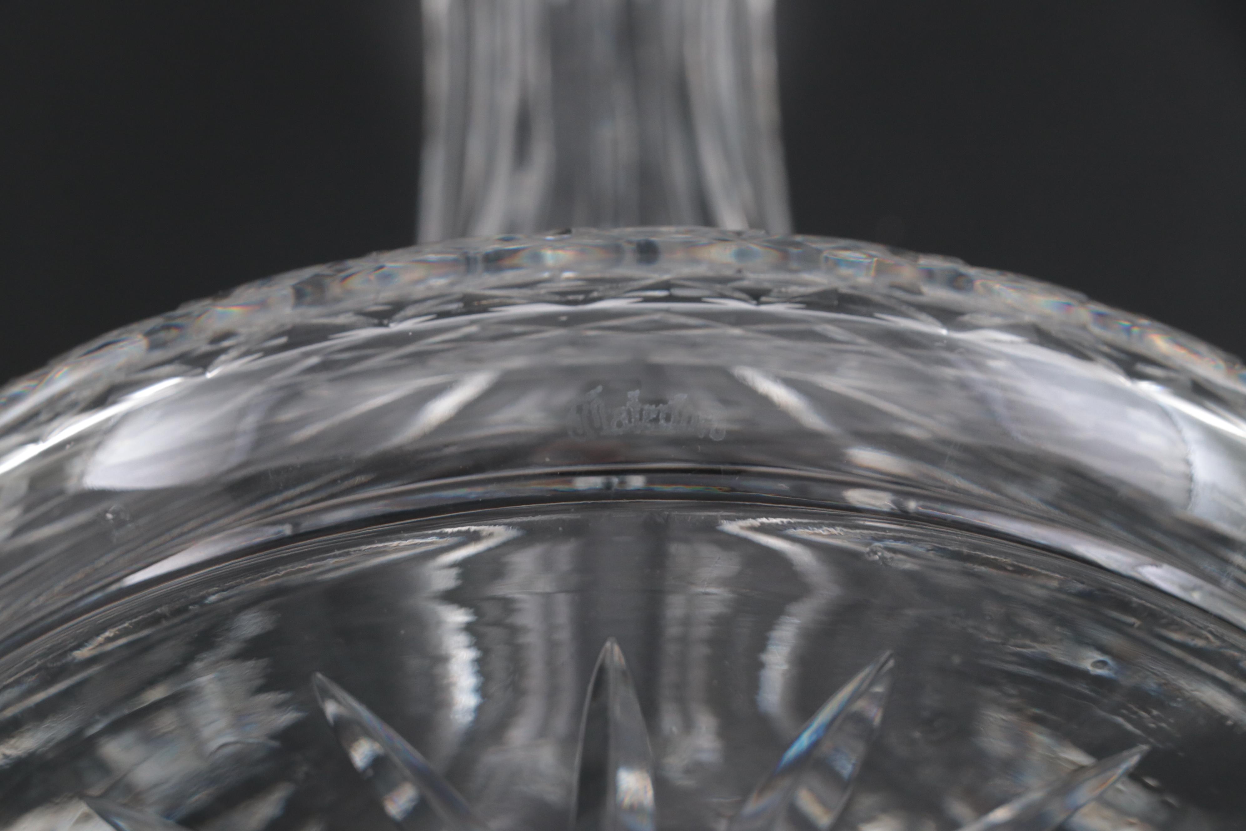 Waterford Crystal "Lismore" Ships Decanter with "Colleen" Goblets