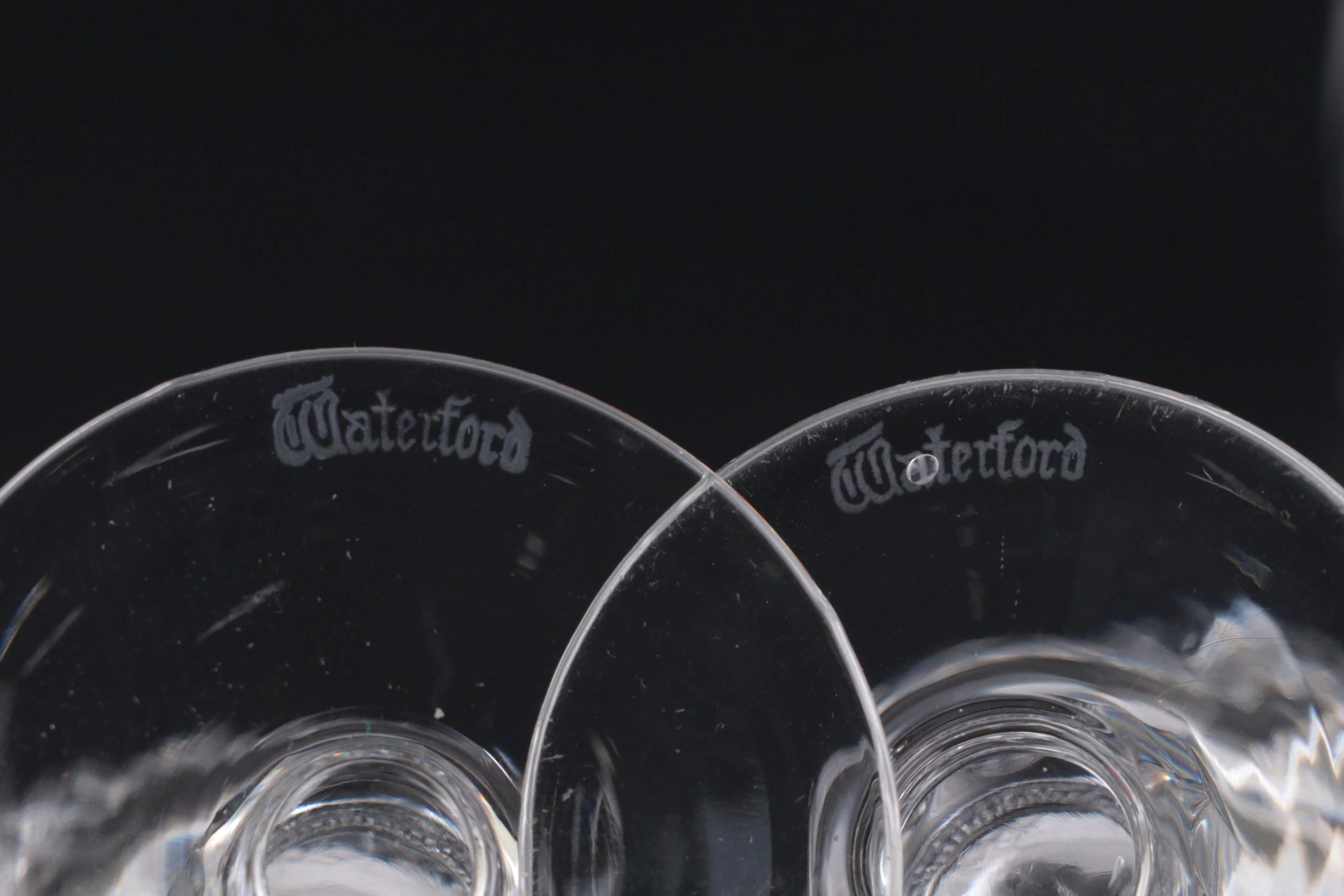 Waterford Crystal "Lismore" Ships Decanter with "Colleen" Goblets