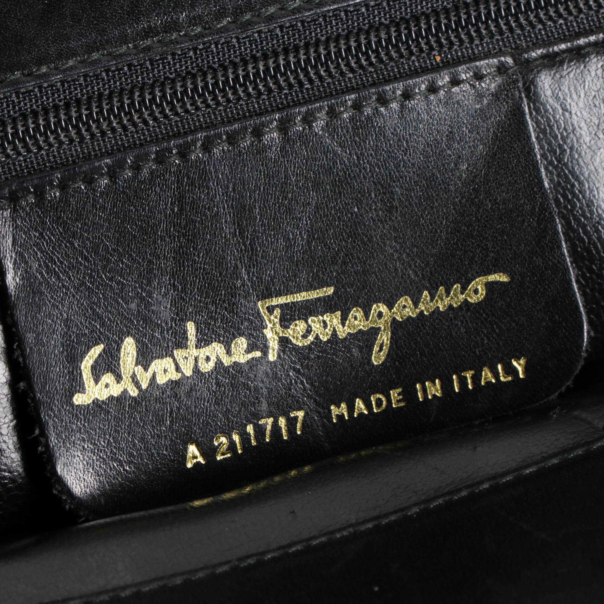 Salvatore Ferragamo Medium Wanda Tote in Smooth Black Leather