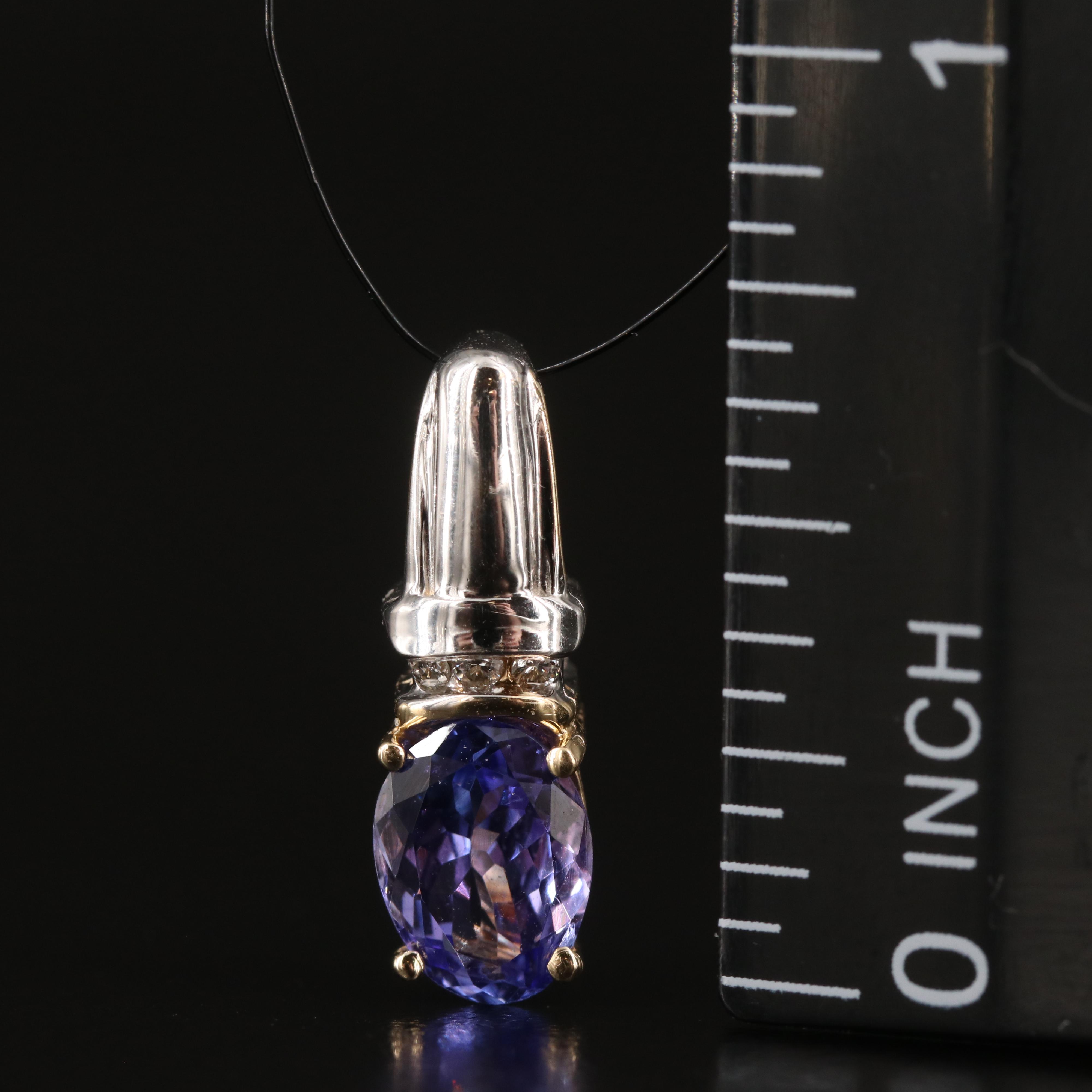 14K Tanzanite and Diamond Pendant
