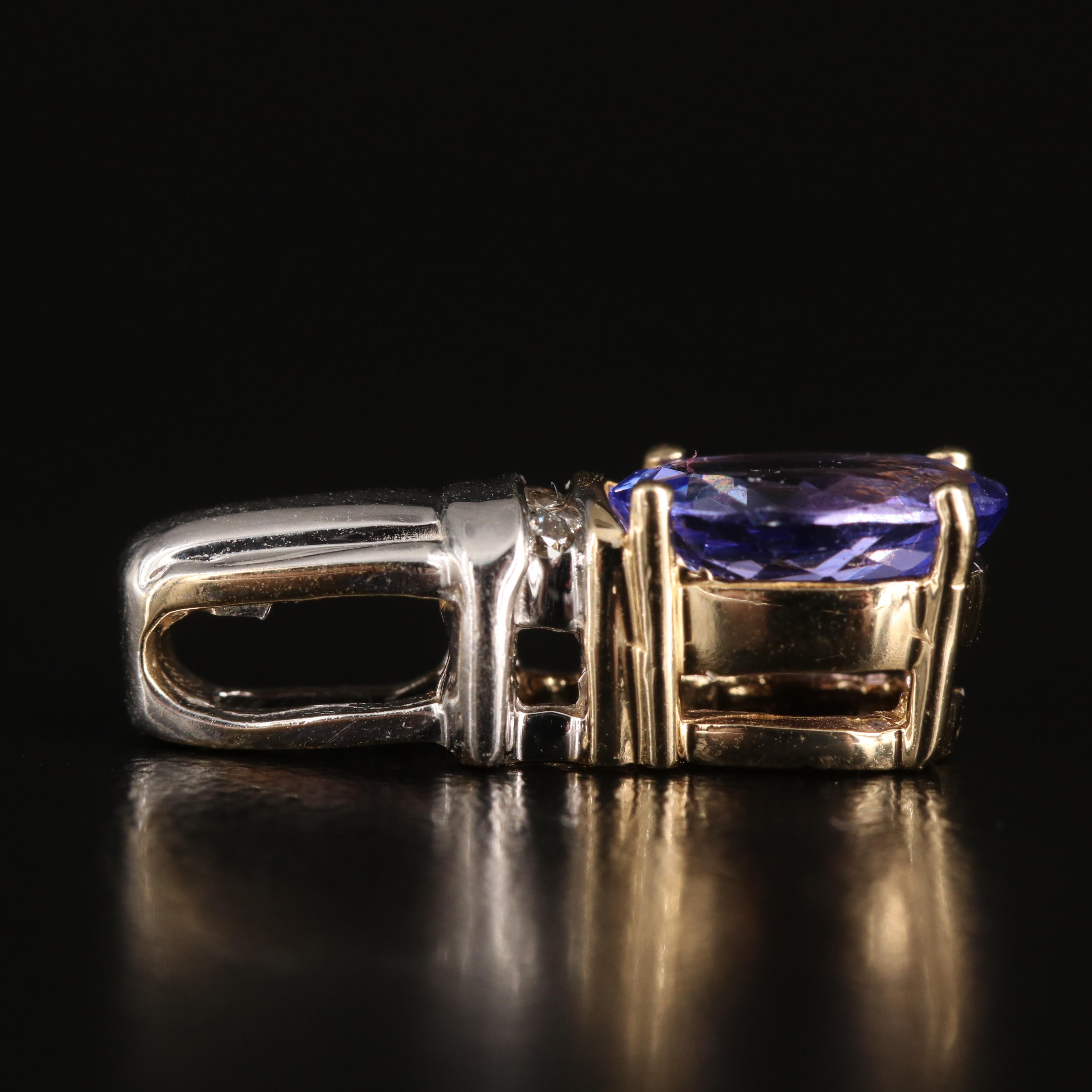 14K Tanzanite and Diamond Pendant