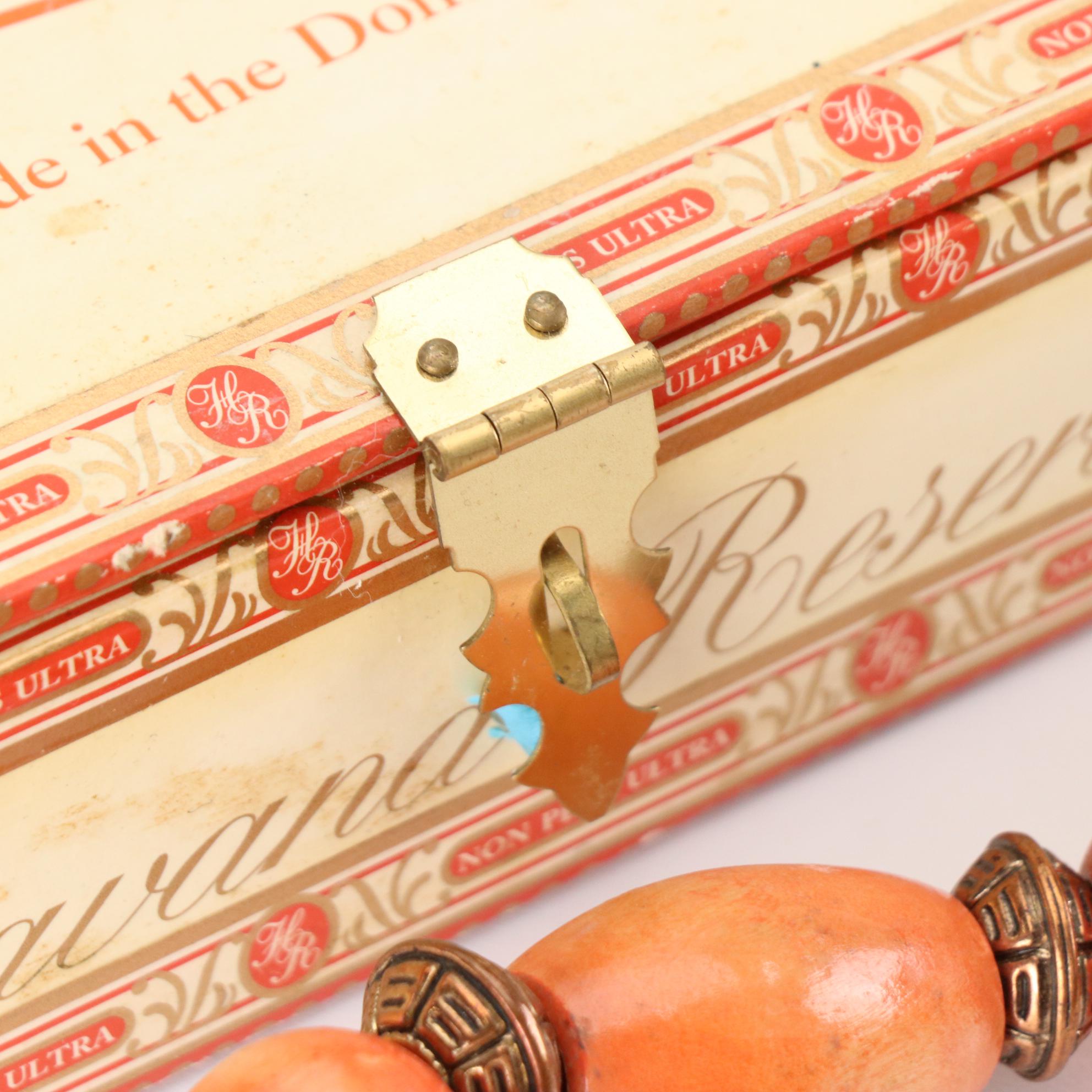 Cigar Box Purses with Beaded Top Handles