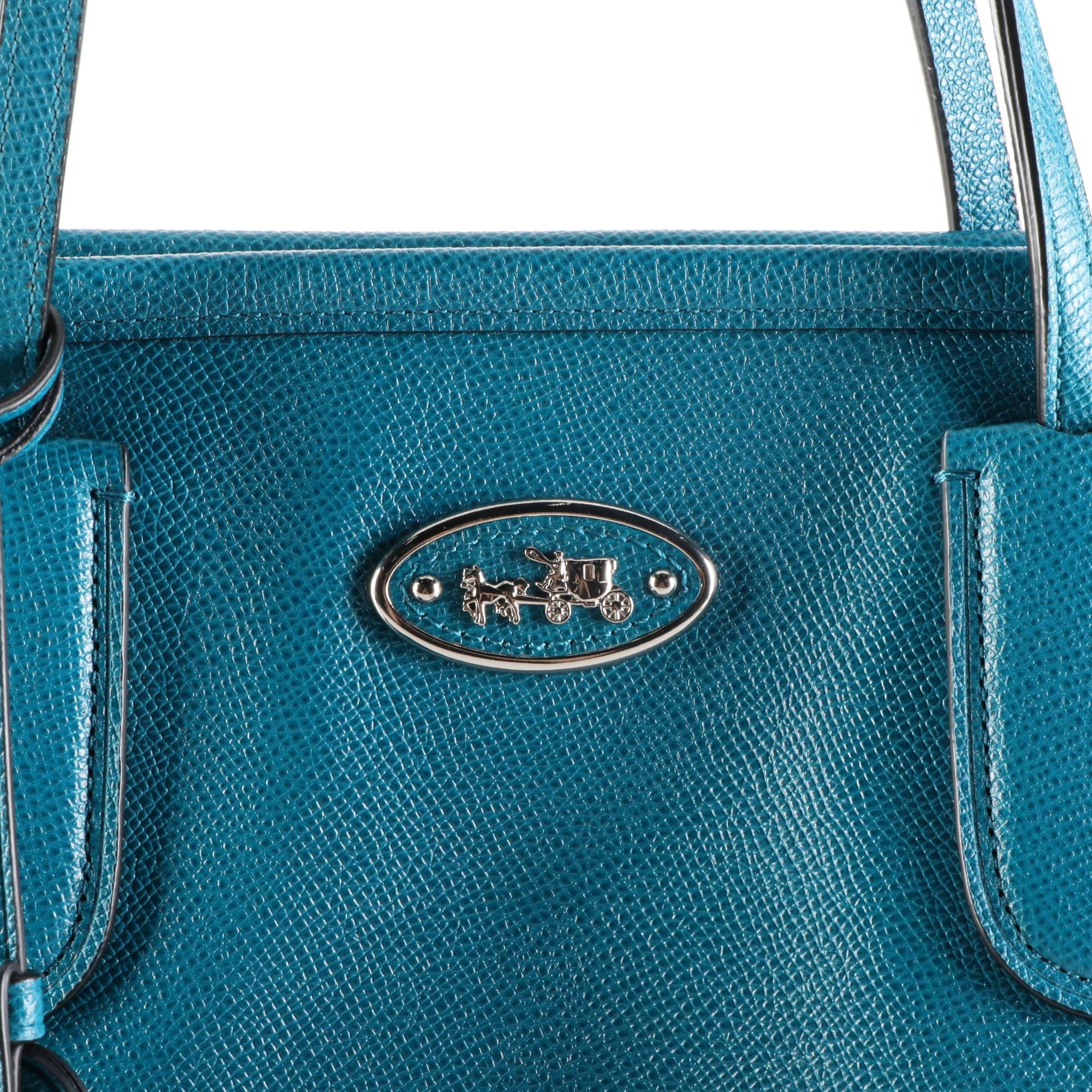 Coach Zip-Top Tote in Grained Leather