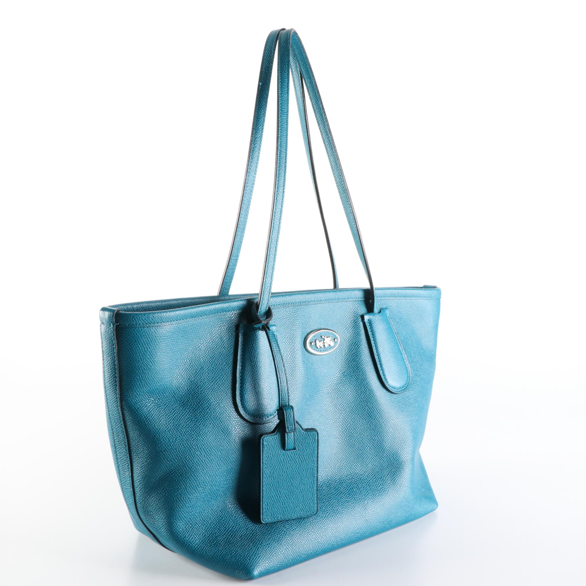 Coach Zip-Top Tote in Grained Leather