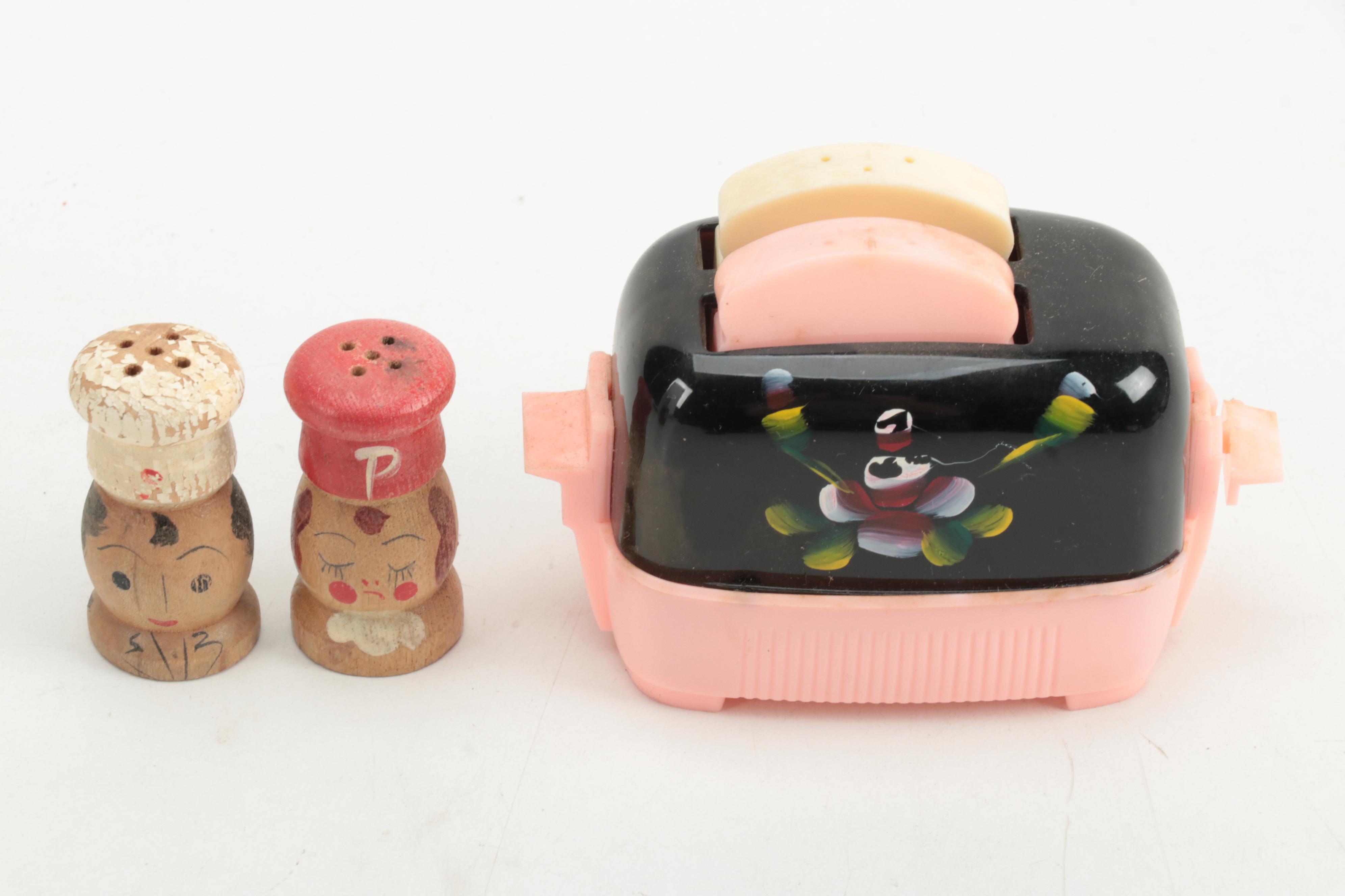 Novelty and Souvenir Salt and Pepper Shakers, Mid-20th Century