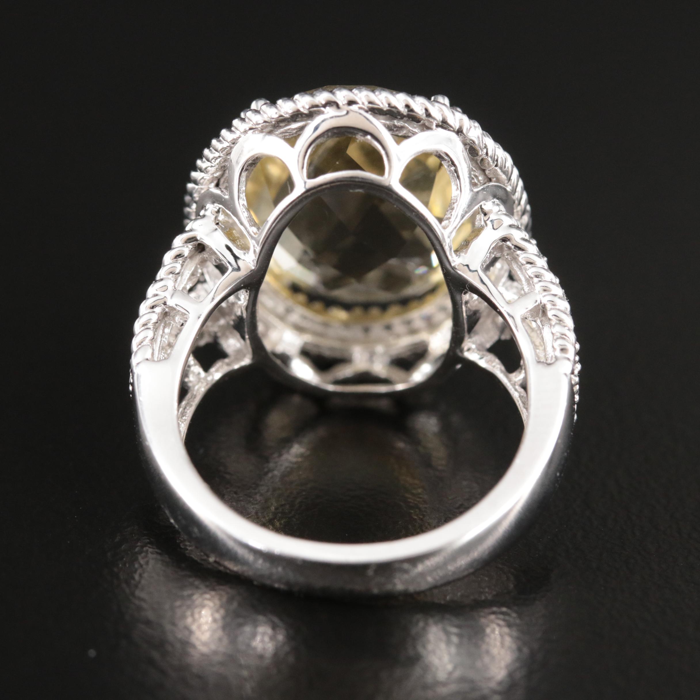 14K Citrine and Diamond Ring