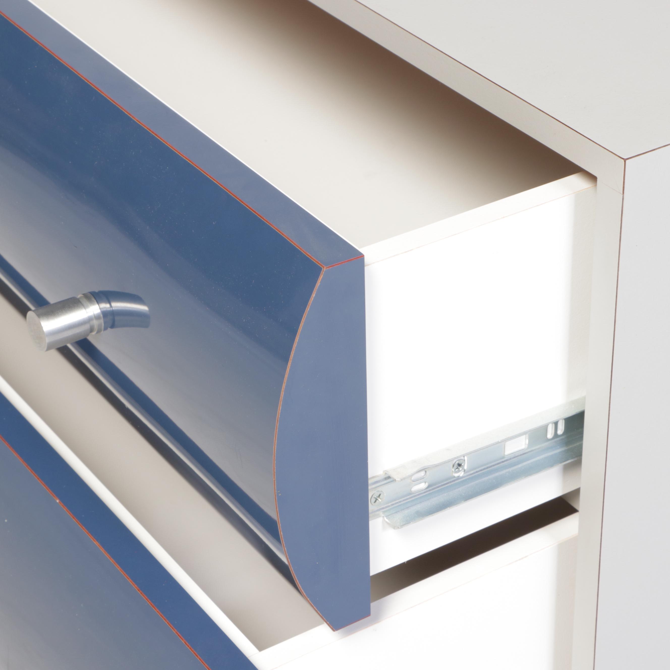 Post Modernist Laminate Three-Drawer Chest, Late 20th Century