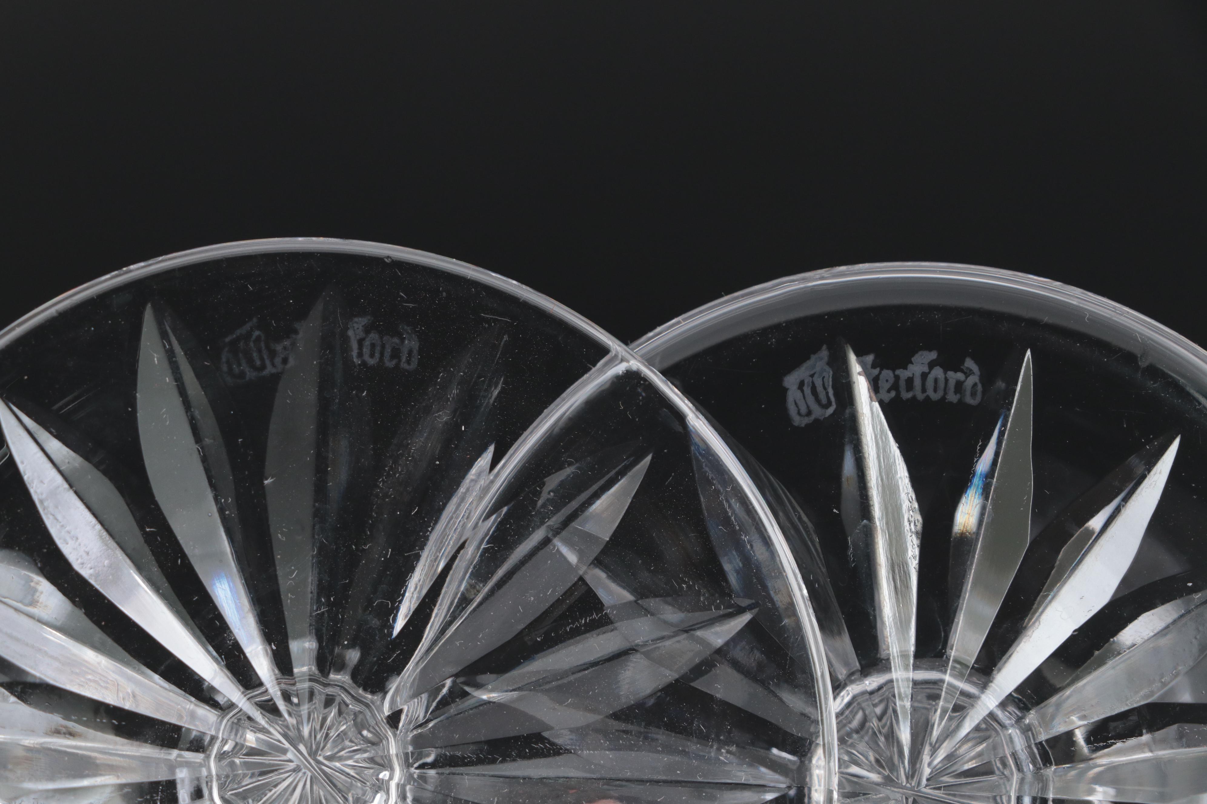 Waterford Crystal "Lismore" Claret Wine Glasses and Champagne Flutes
