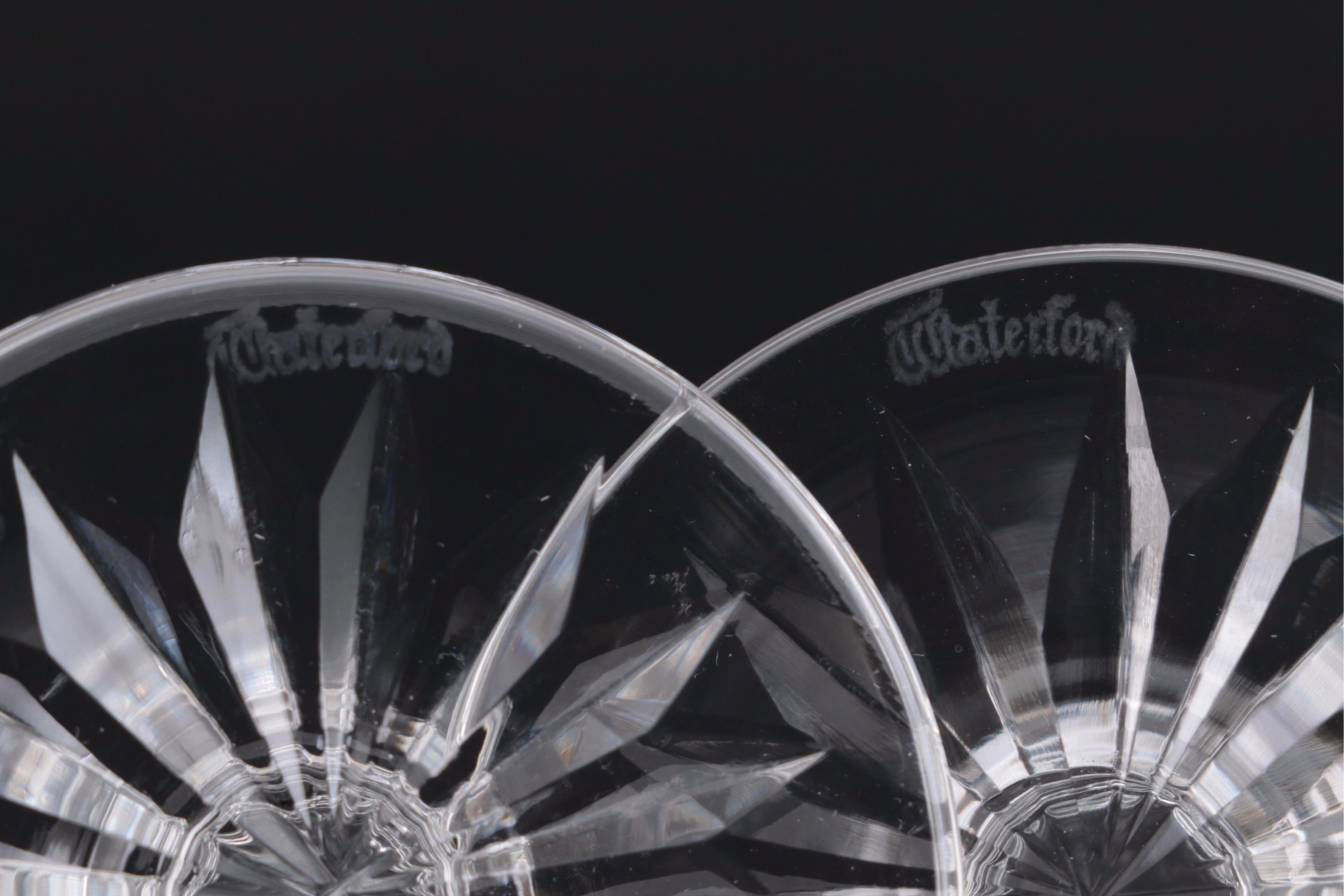 Waterford Crystal "Lismore" Claret Wine Glasses and Champagne Flutes