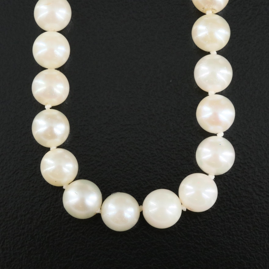 Pearl Necklace with 10K Clasp