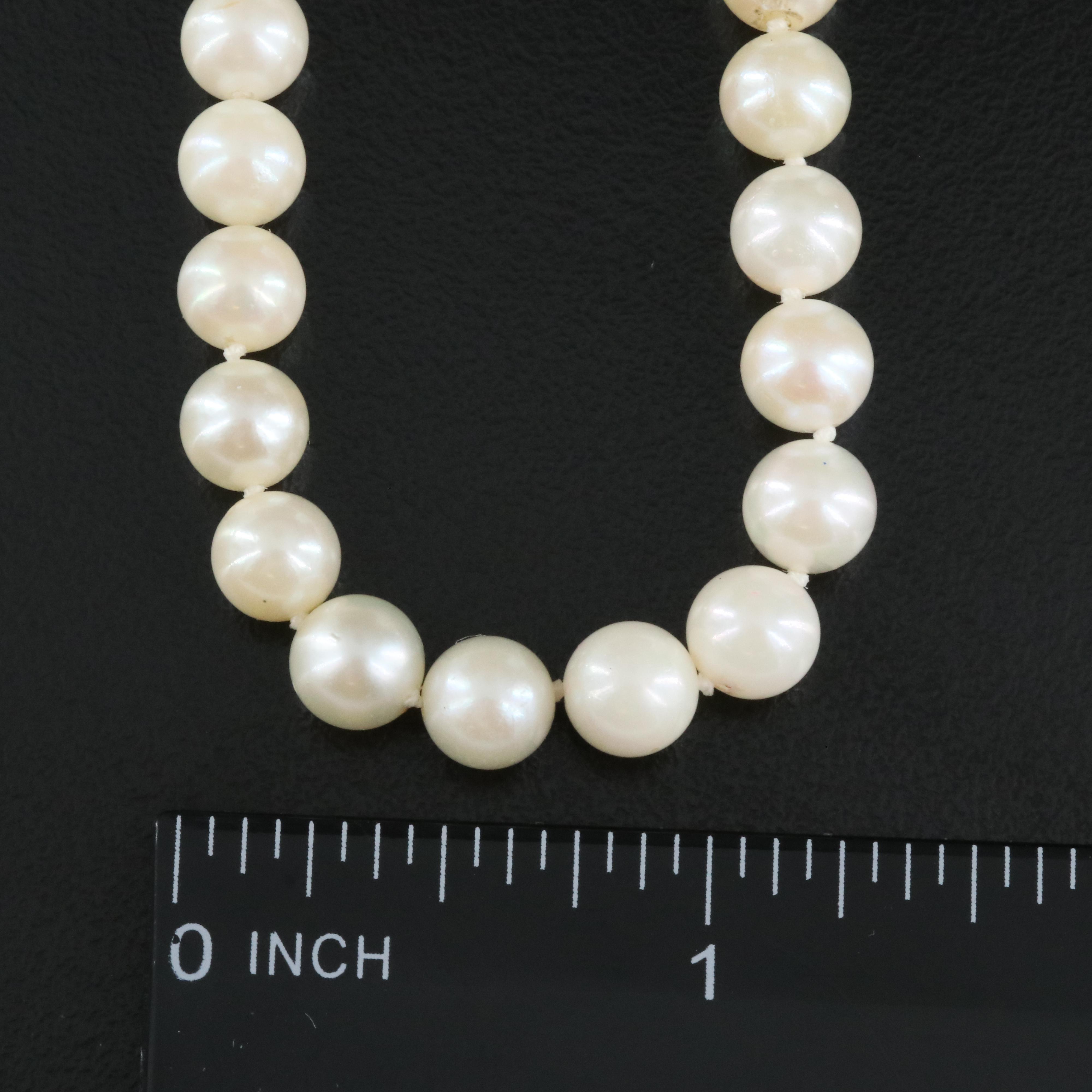 Pearl Necklace with 10K Clasp