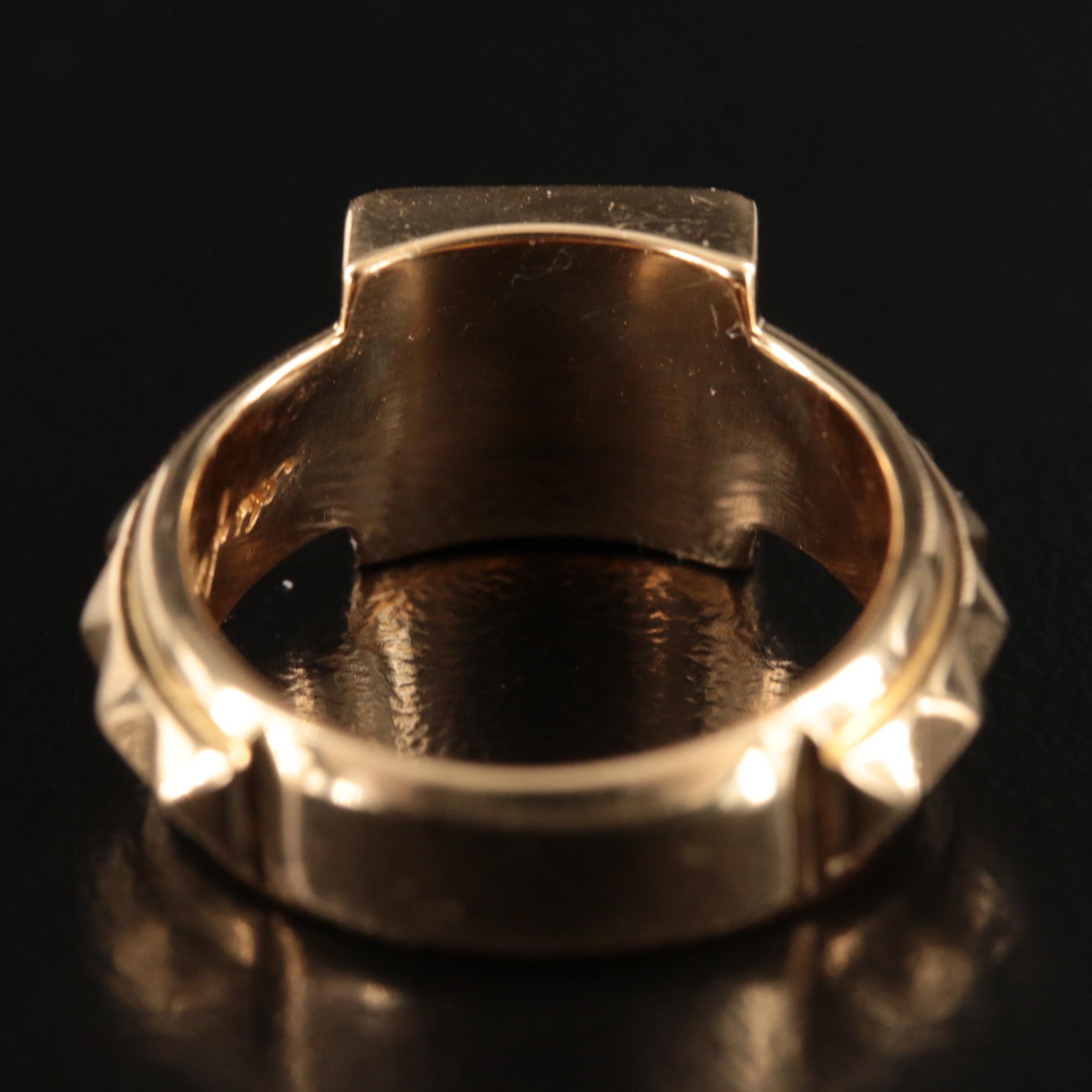 18K Black Onyx and Diamond Ring