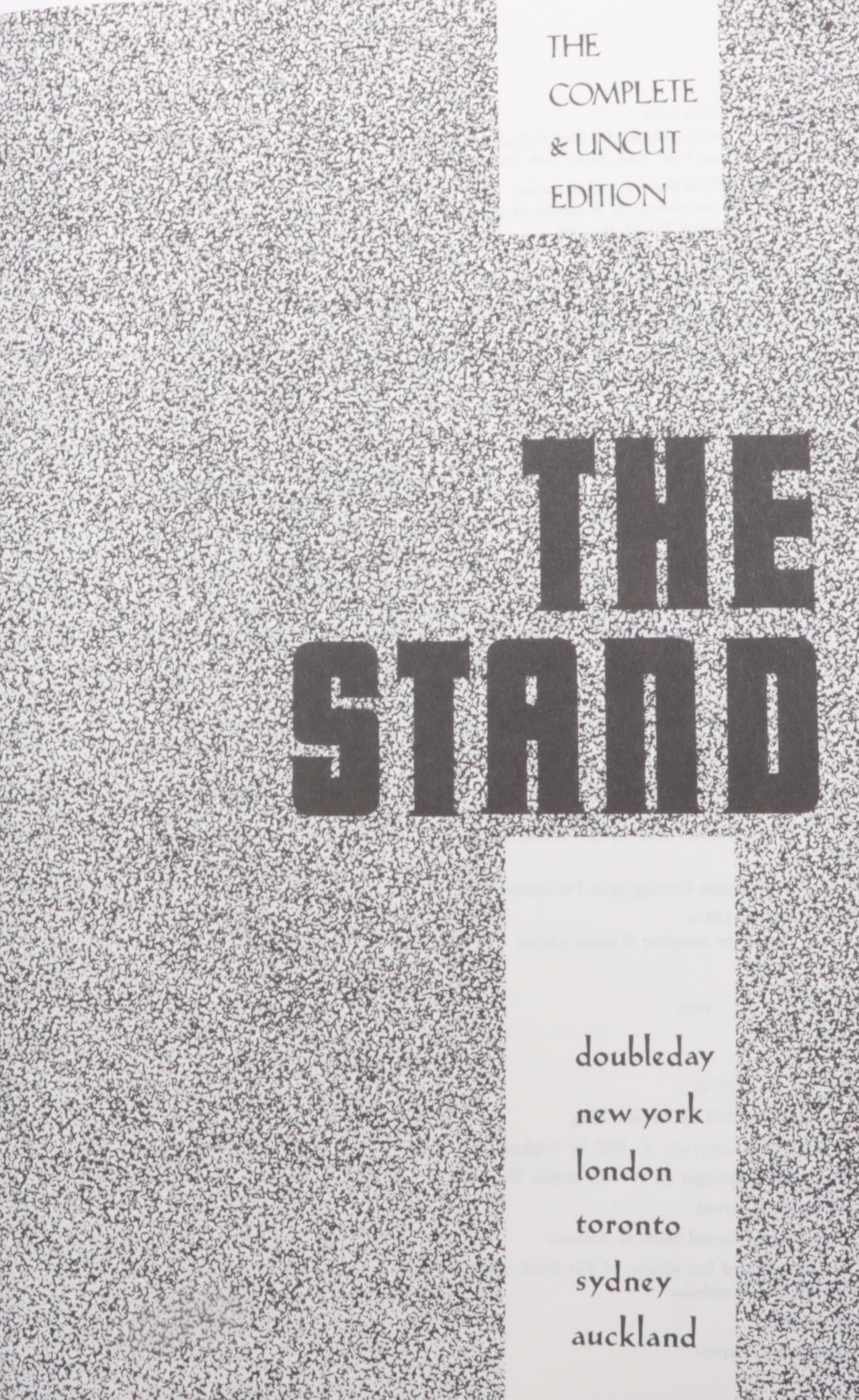 First Trade Edition "The Stand: Complete and Uncut" and More by Stephen King