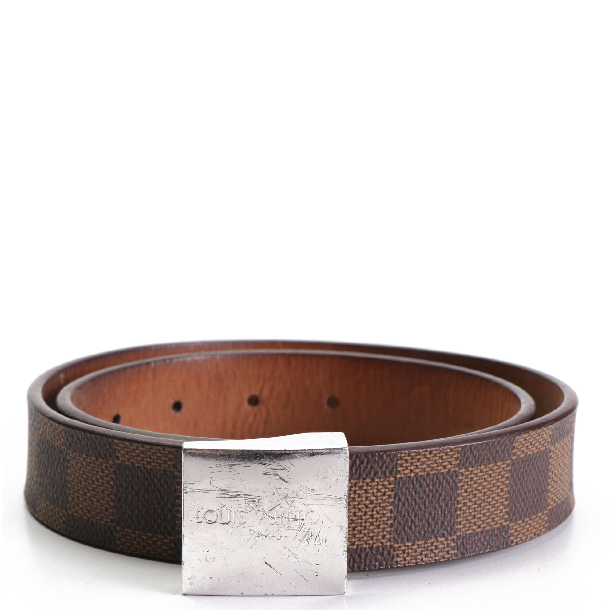 Louis Vuitton Ceinture Carrée Belt in Damier Ebene Canvas