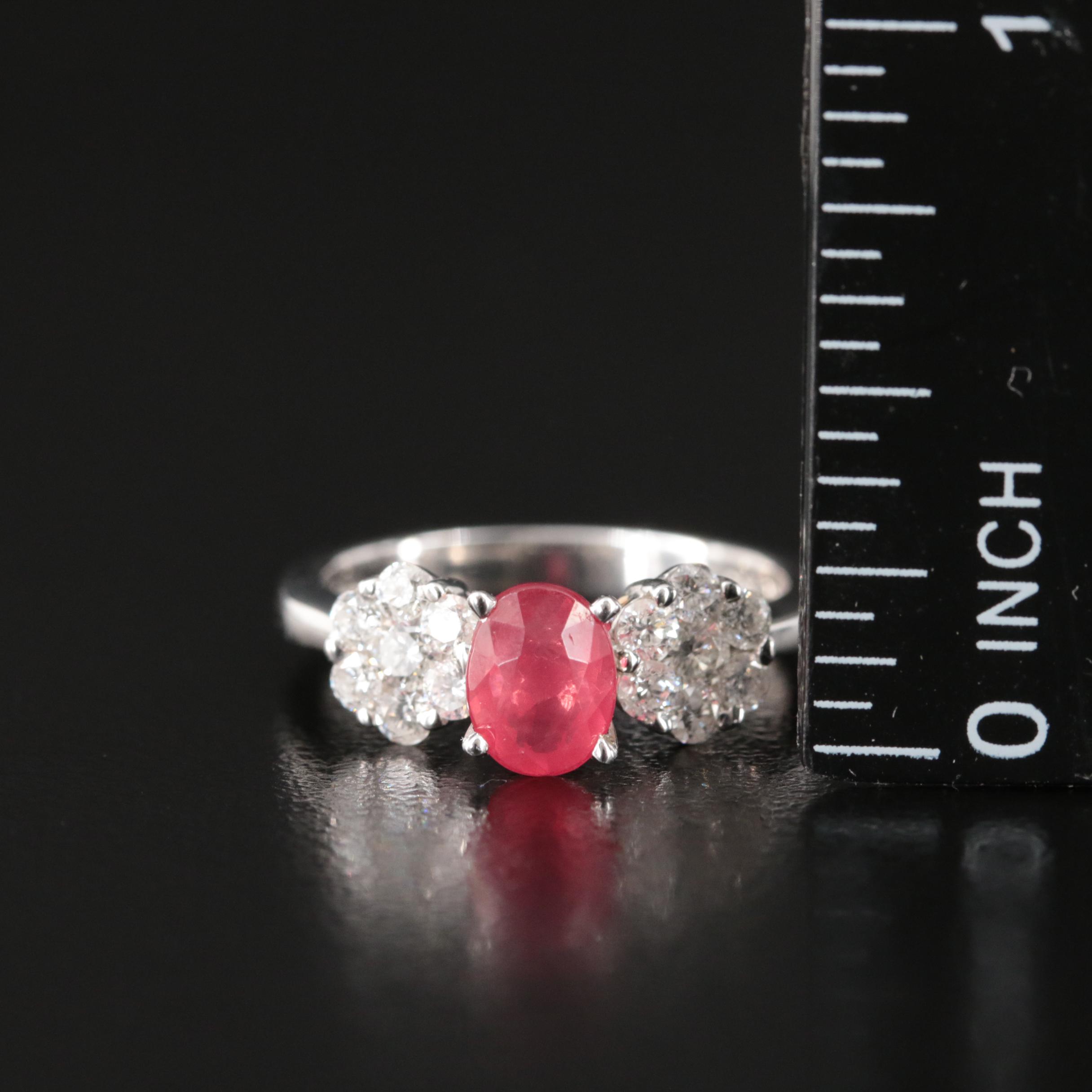 14K Spinel and Diamond Ring