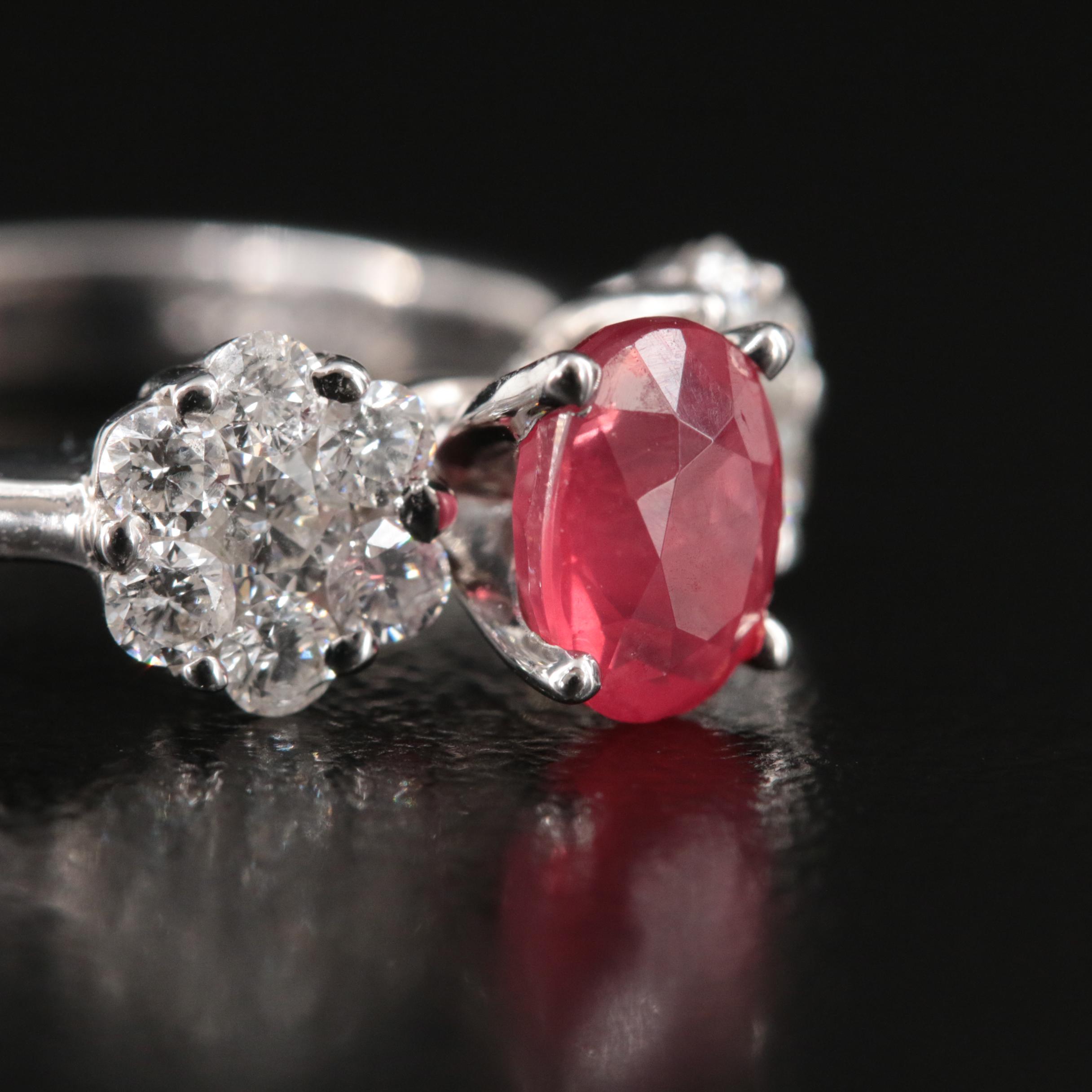14K Spinel and Diamond Ring