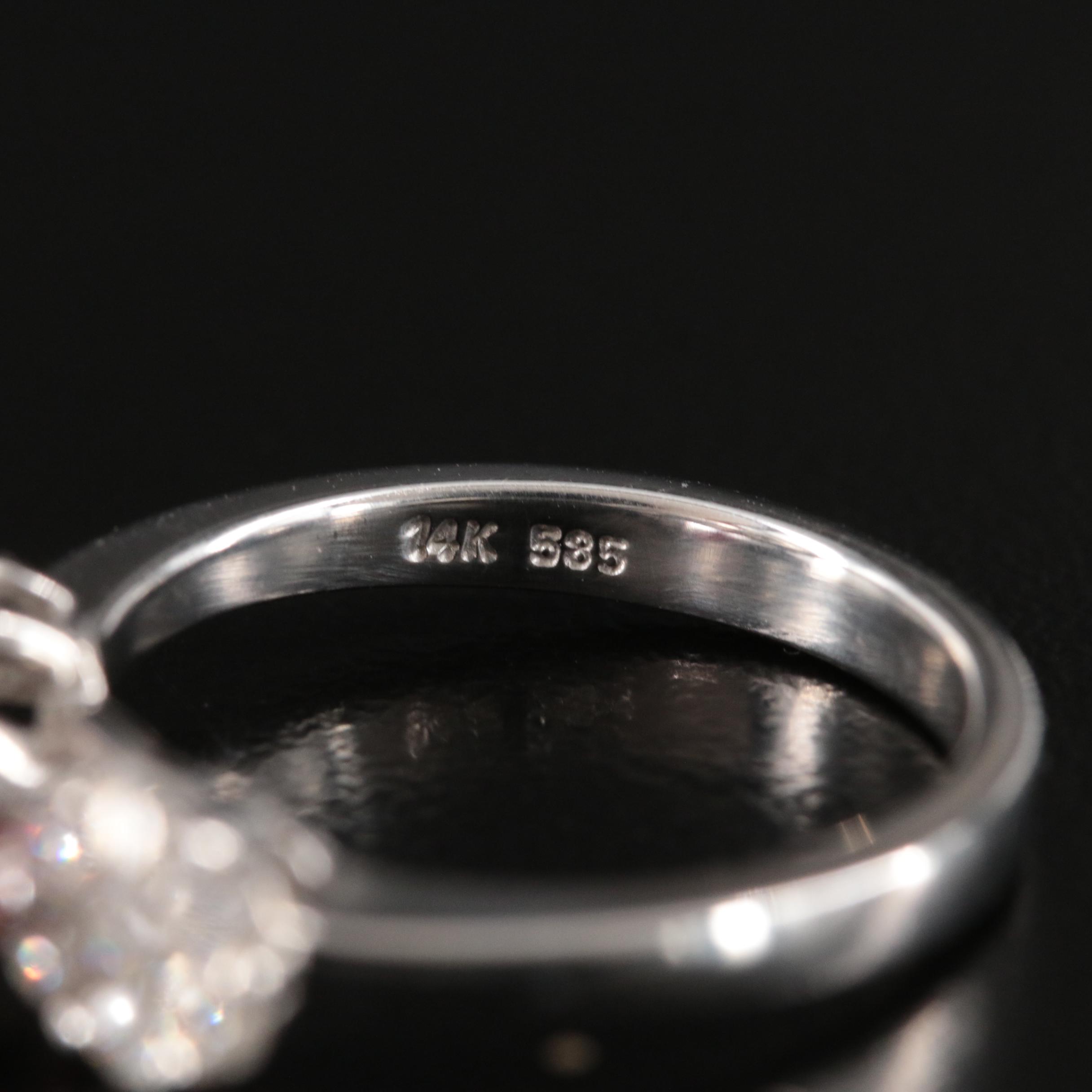 14K Spinel and Diamond Ring