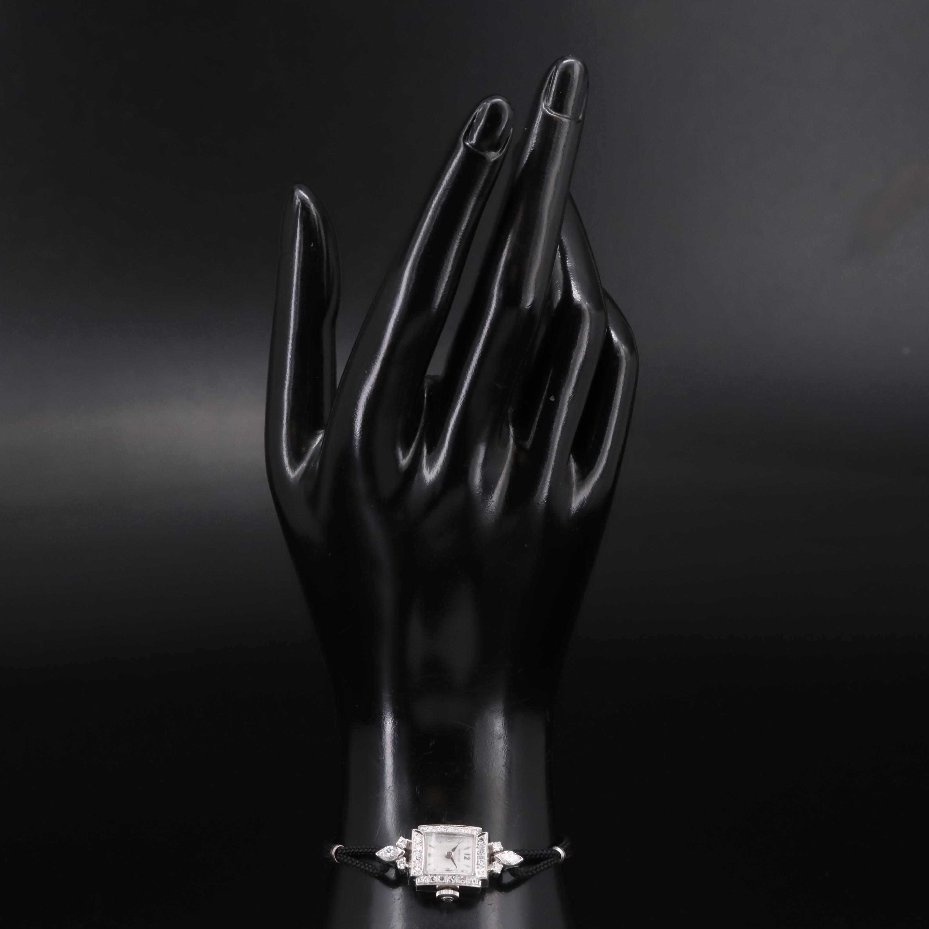 Diamond and Platinum Vintage Hamilton Watch