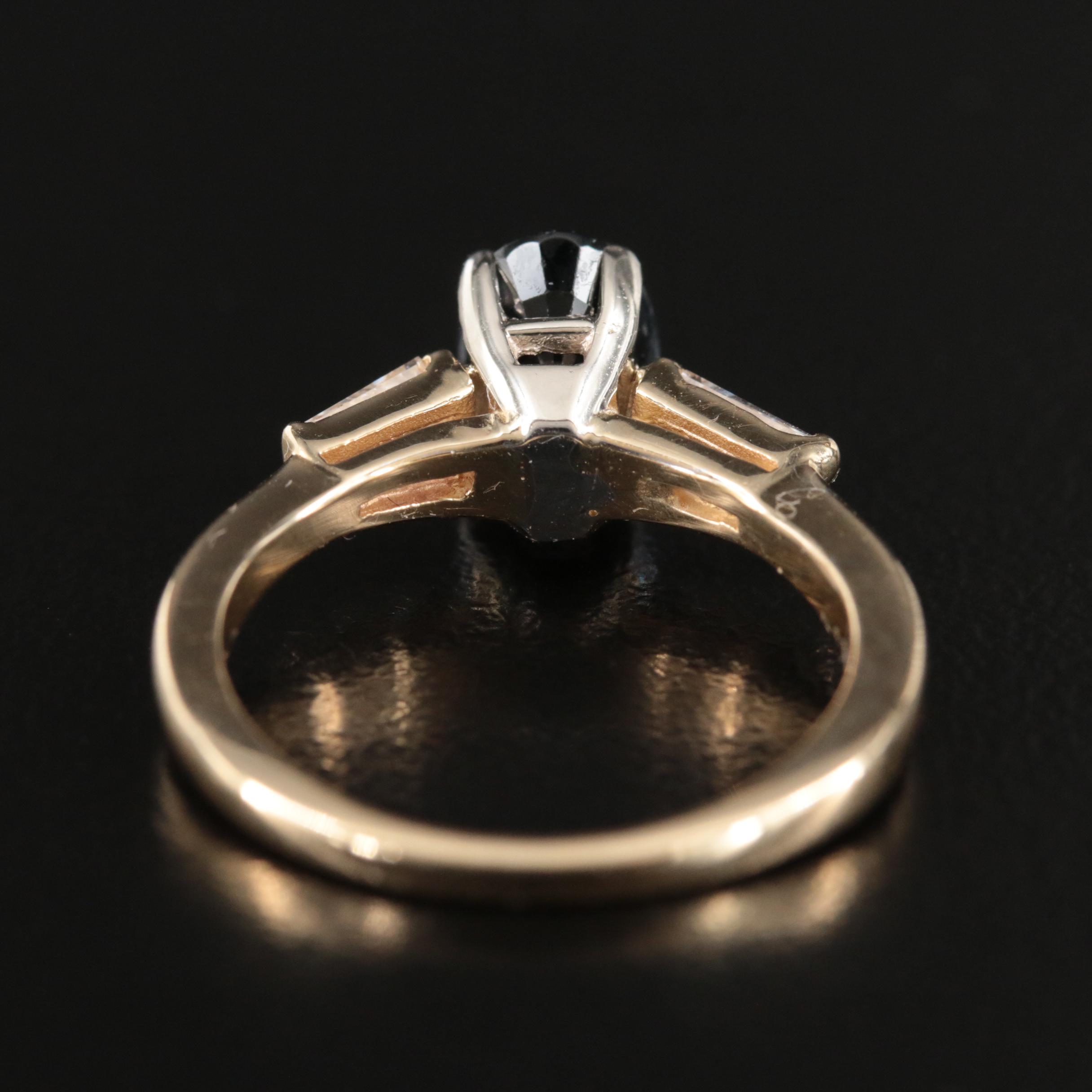 14K Spinel and Diamond Ring