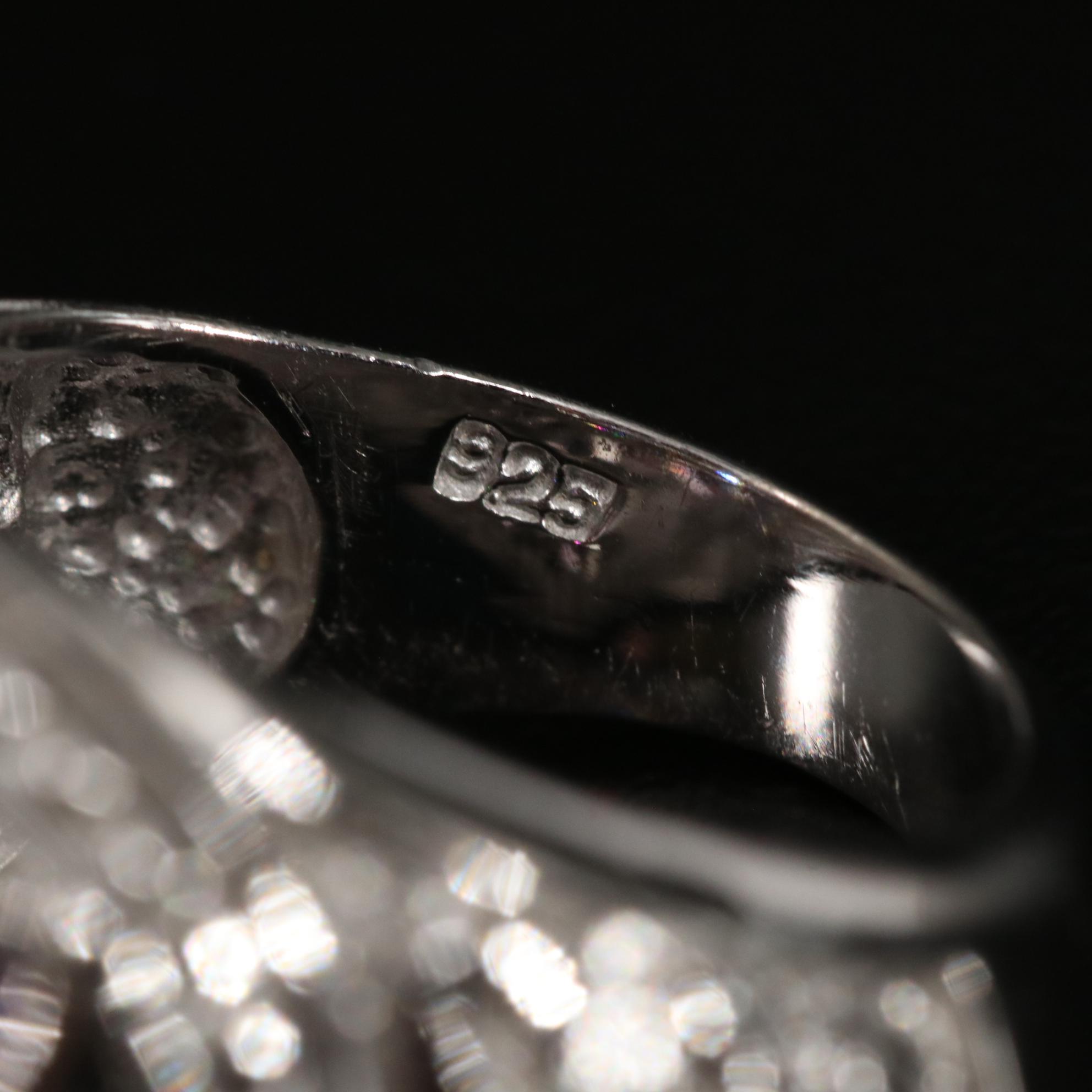 Sterling Citrine and Amethyst Floral Ring