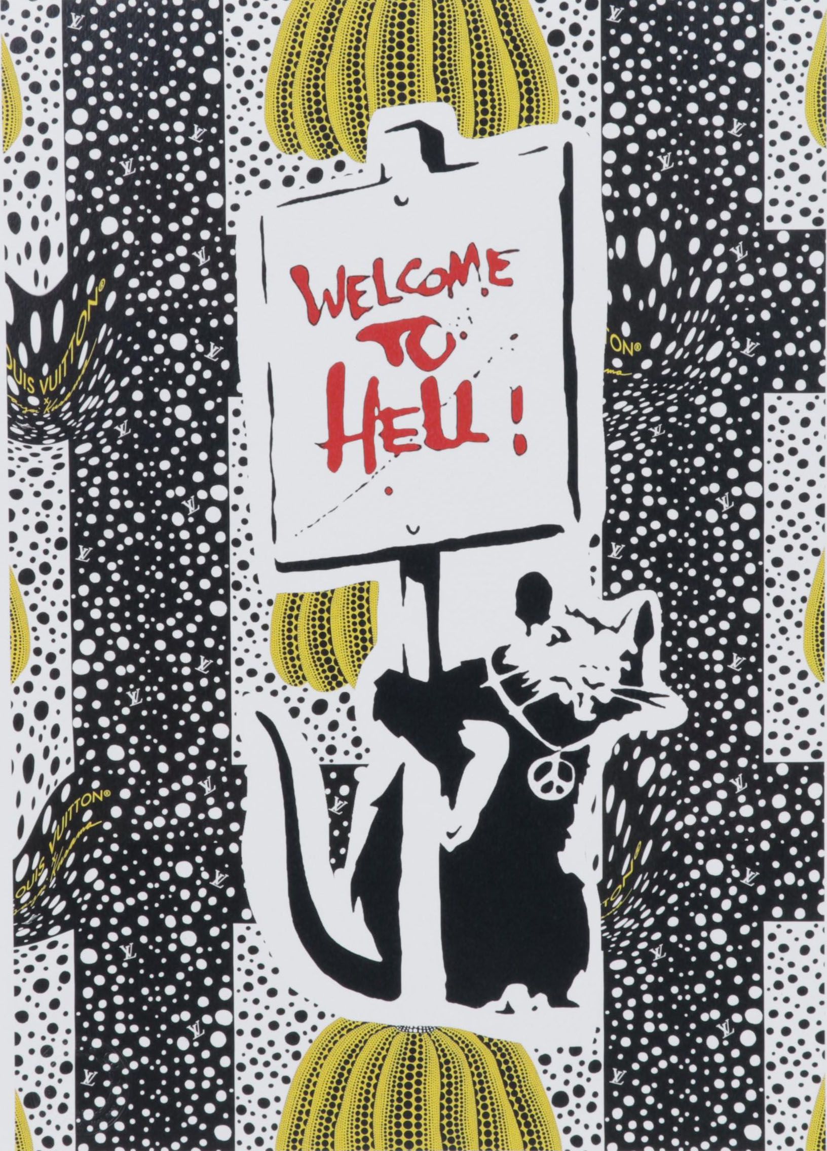 Death NYC Pop Art Graphic Print Homage to Yayoi Kusama and Banksy, 2022