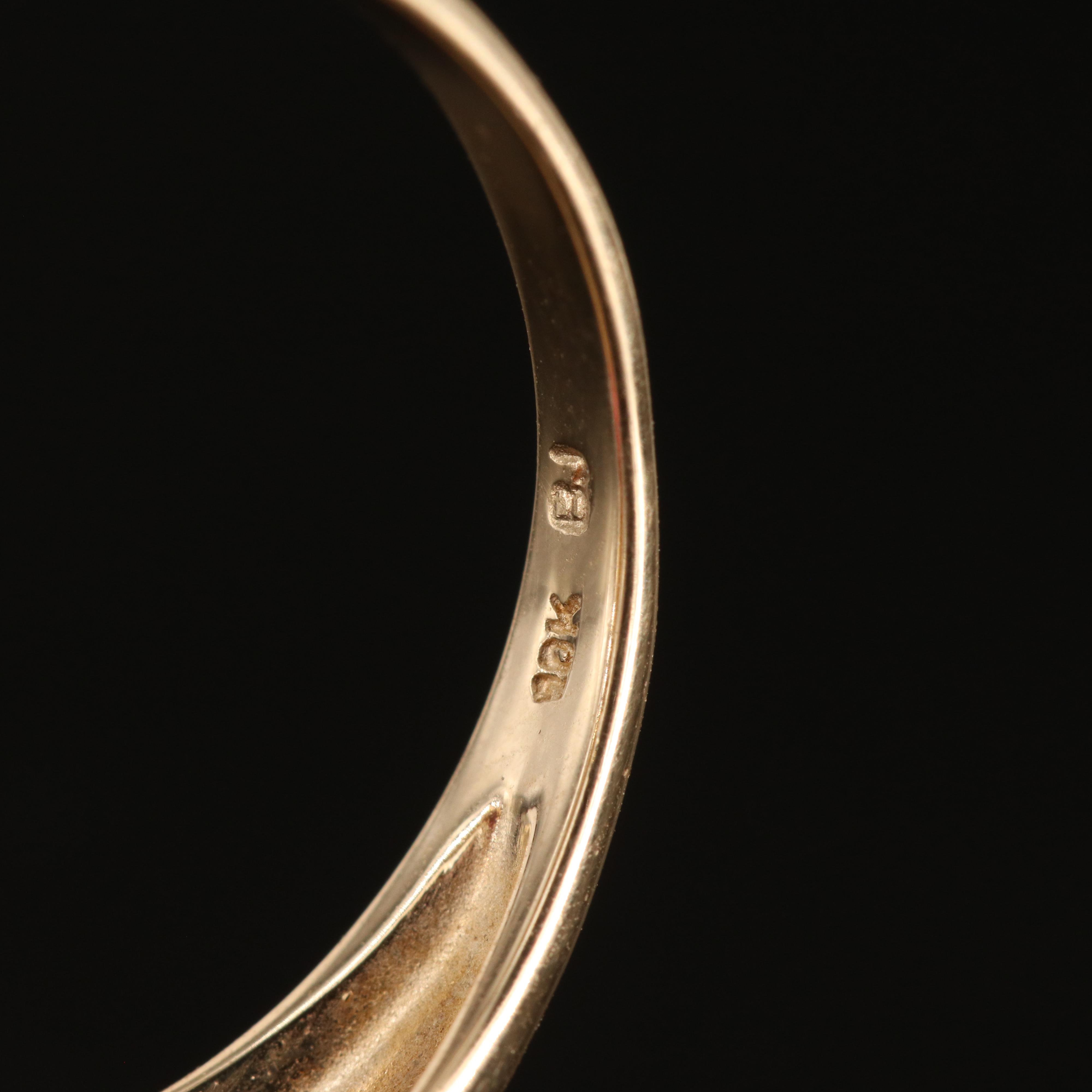 10K Corundum and Pavé Diamond Ring