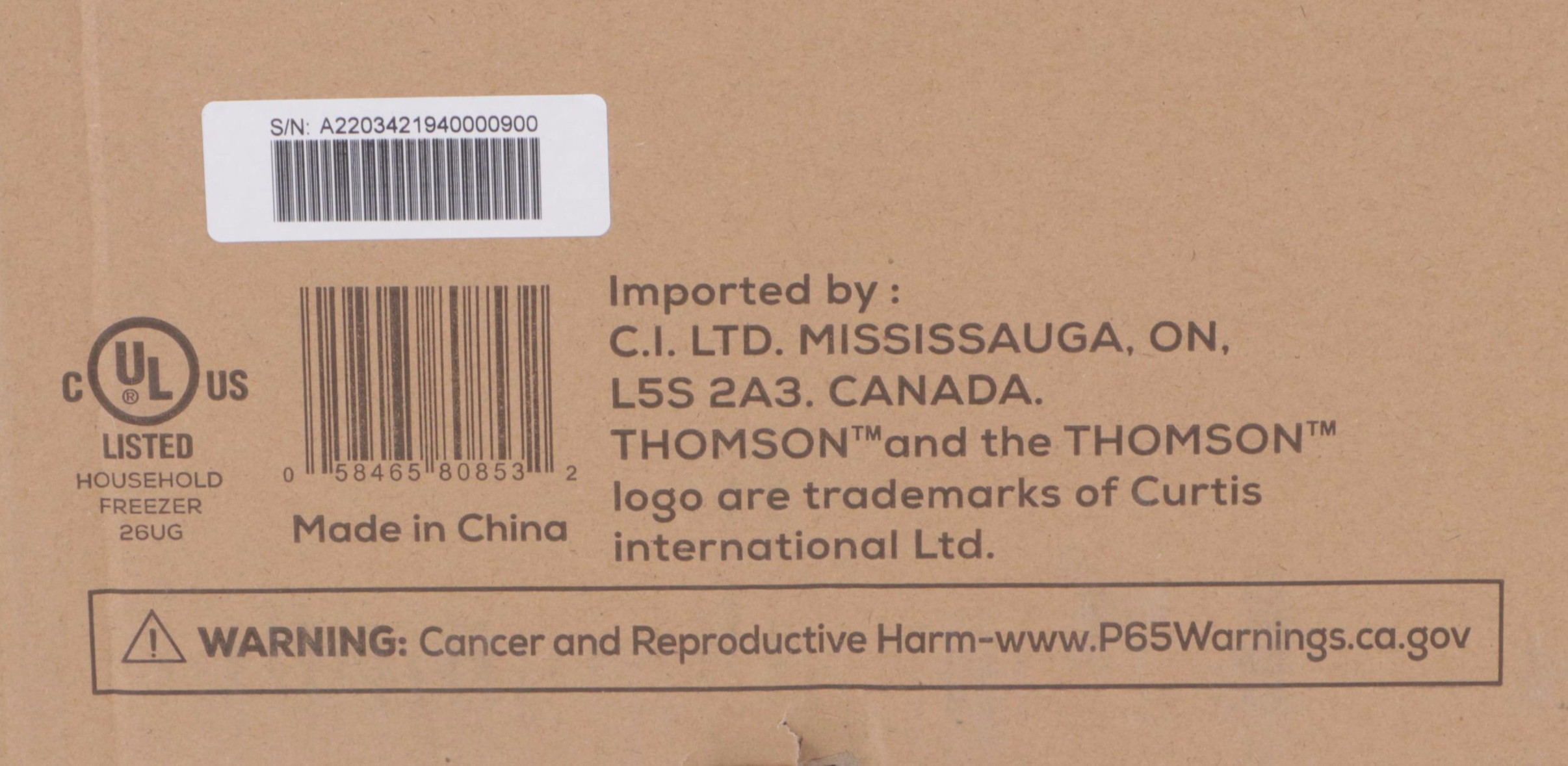 Thomson 7.0 Cu. Ft. White Chest Freezer