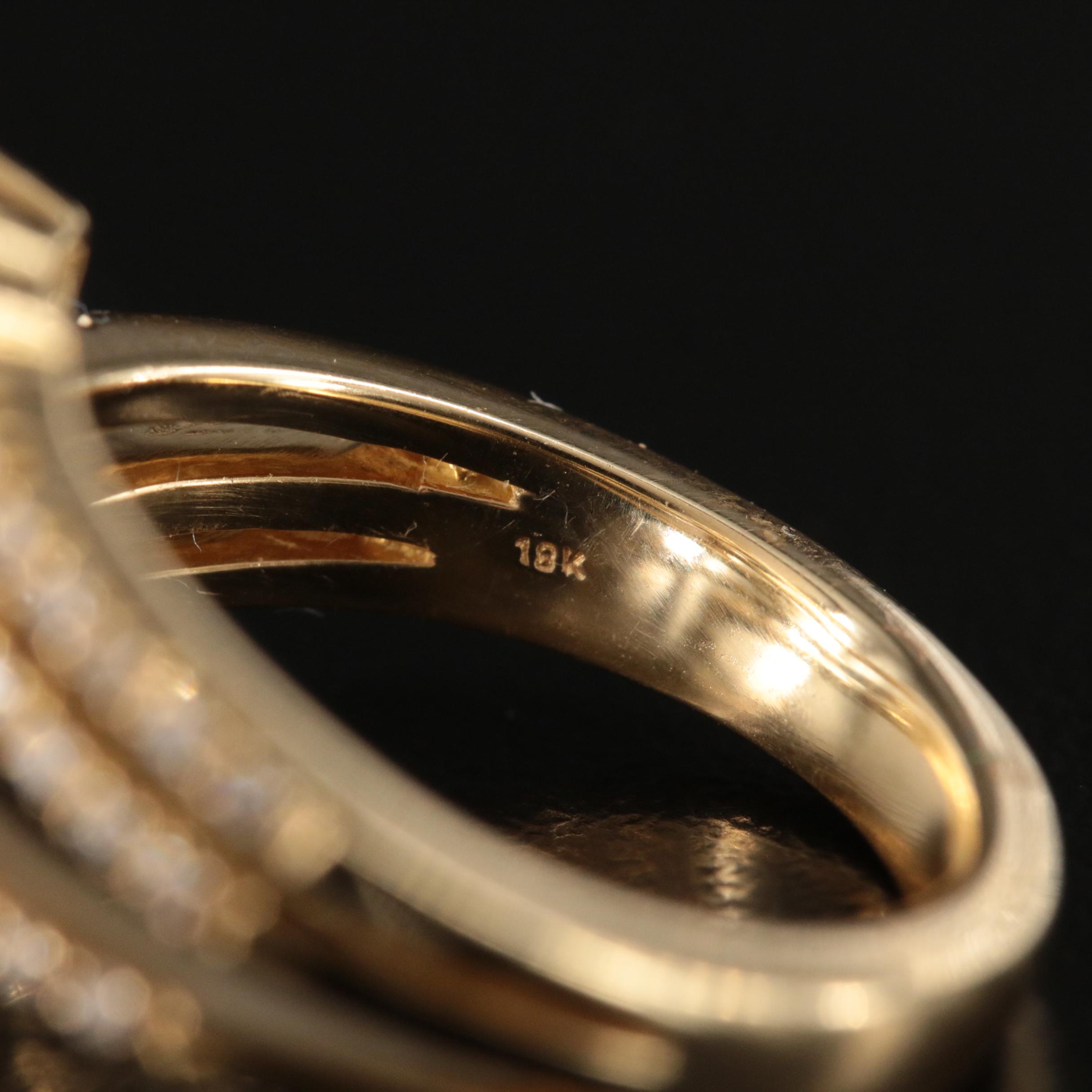 18K 0.53 CTW Diamond Bypass Ring