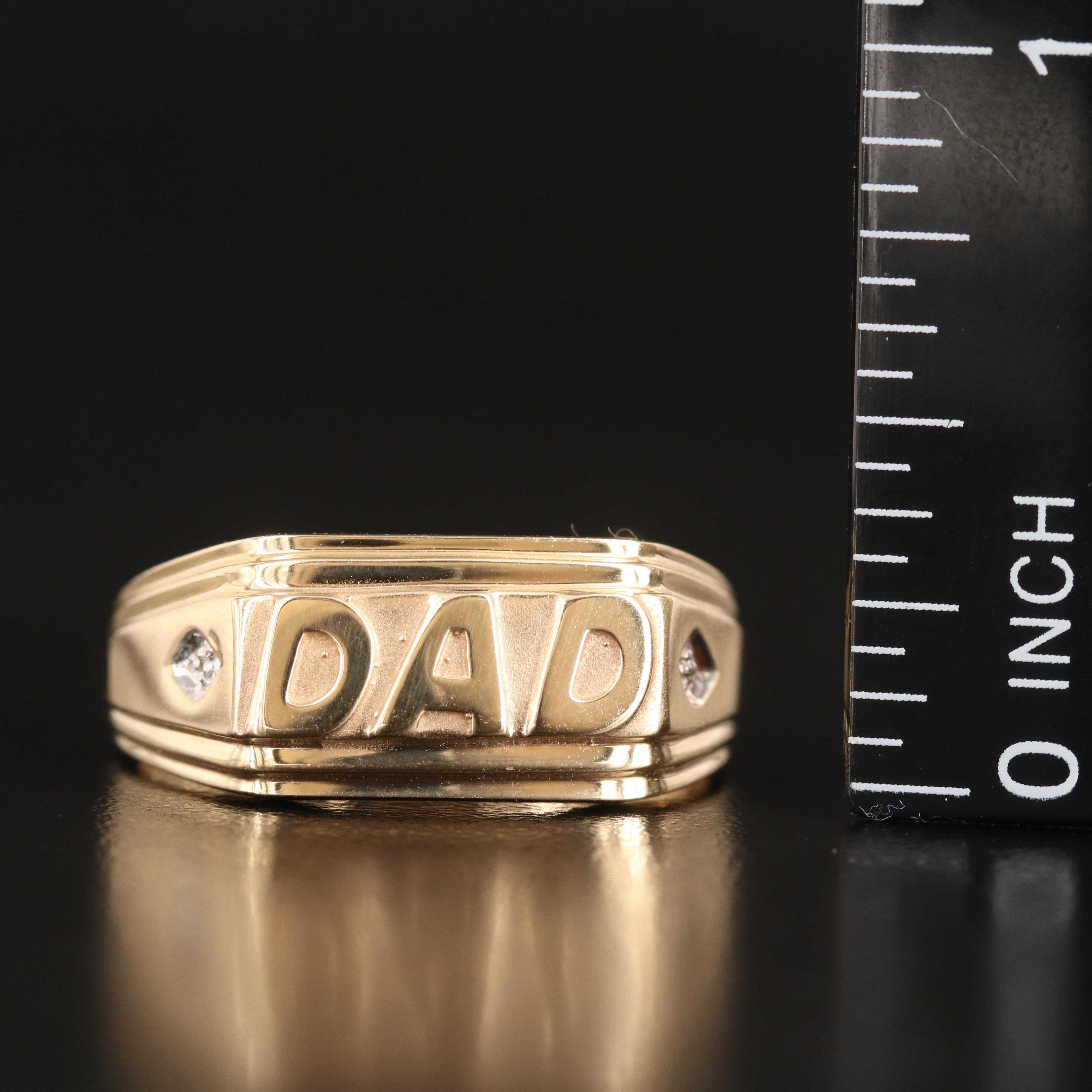 10K 0.01 CTW Diamond "DAD" Ring