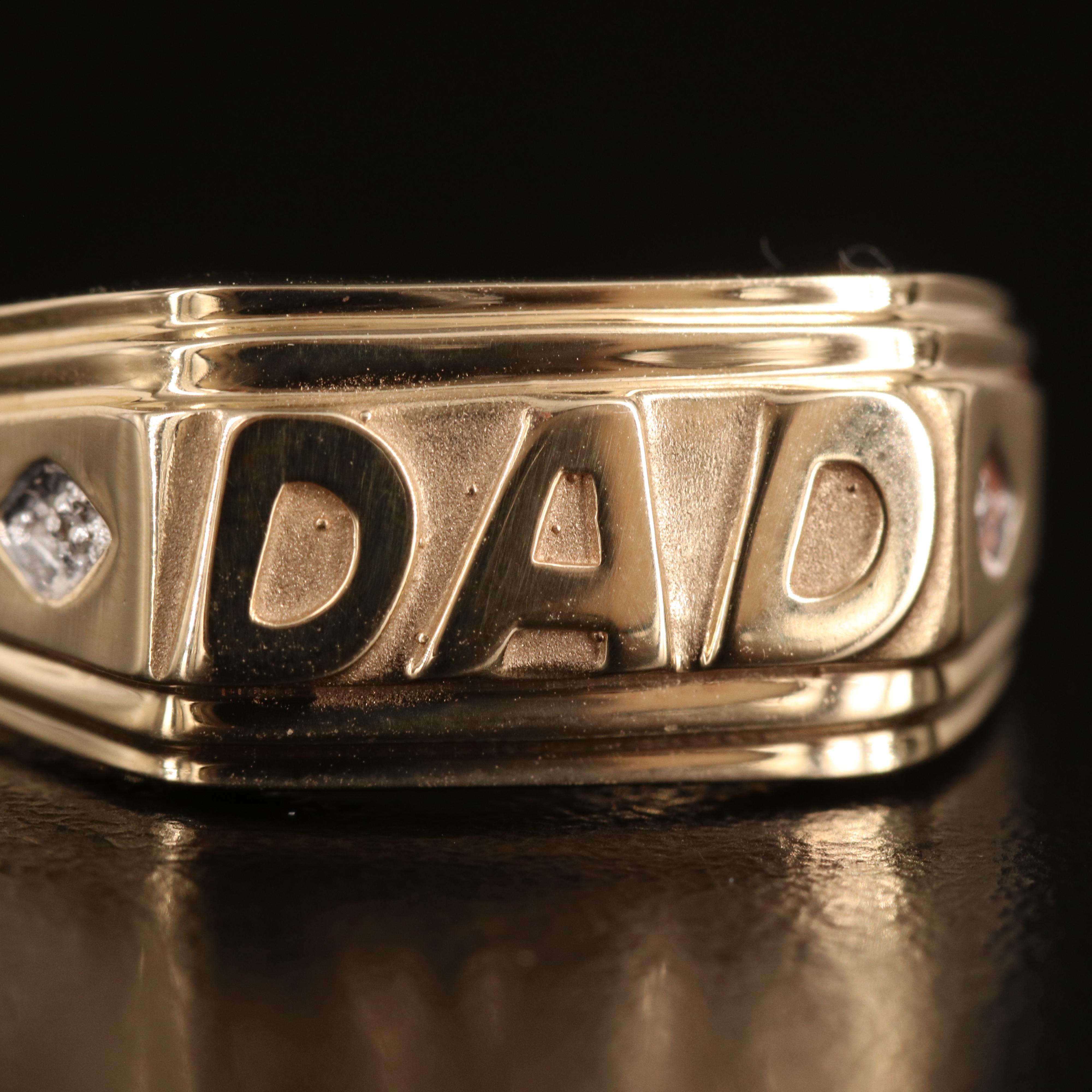 10K 0.01 CTW Diamond "DAD" Ring