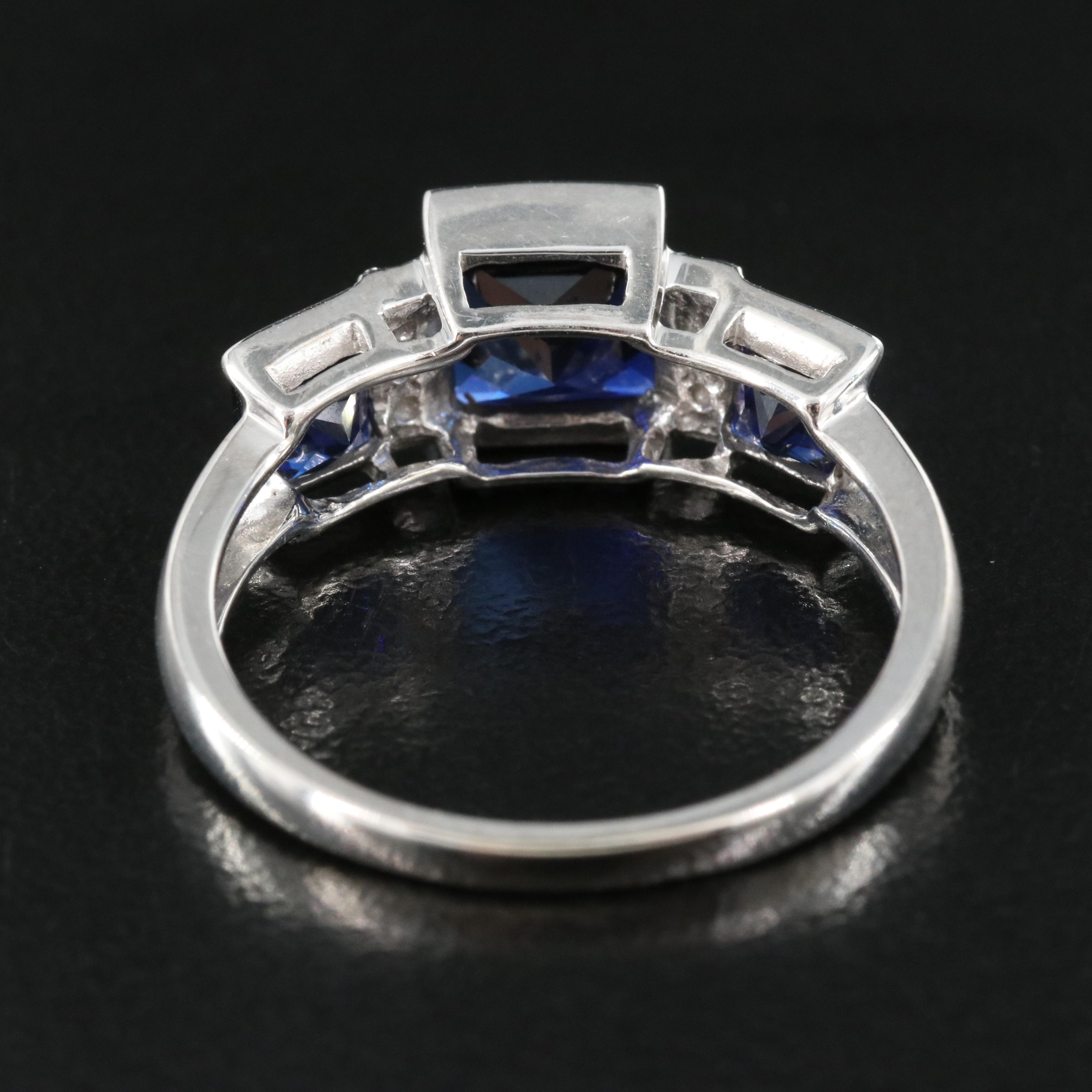 10K Sapphire and Diamond Ring