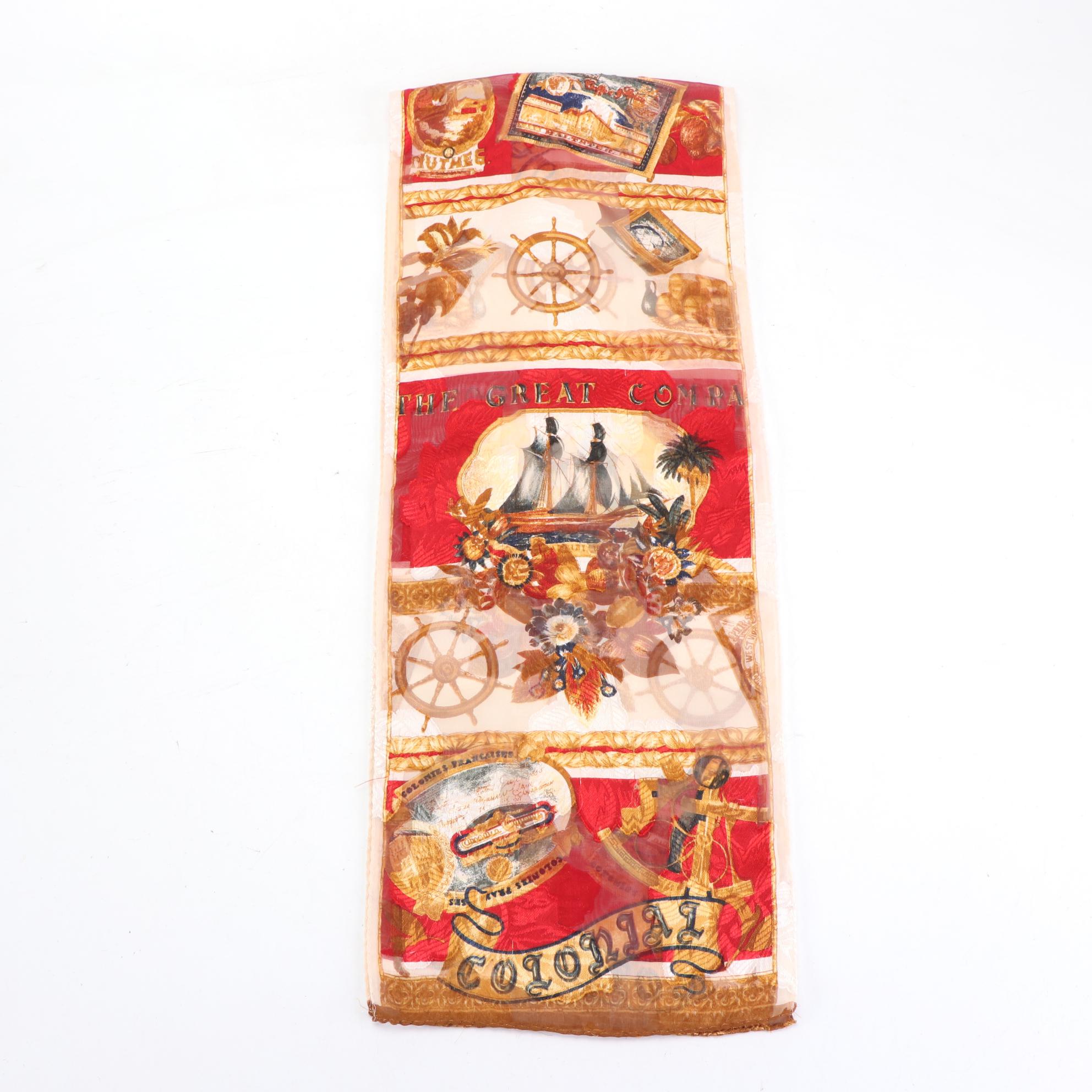 Cacharel Floral Paisley Print Scarf with Other Destination Scarves