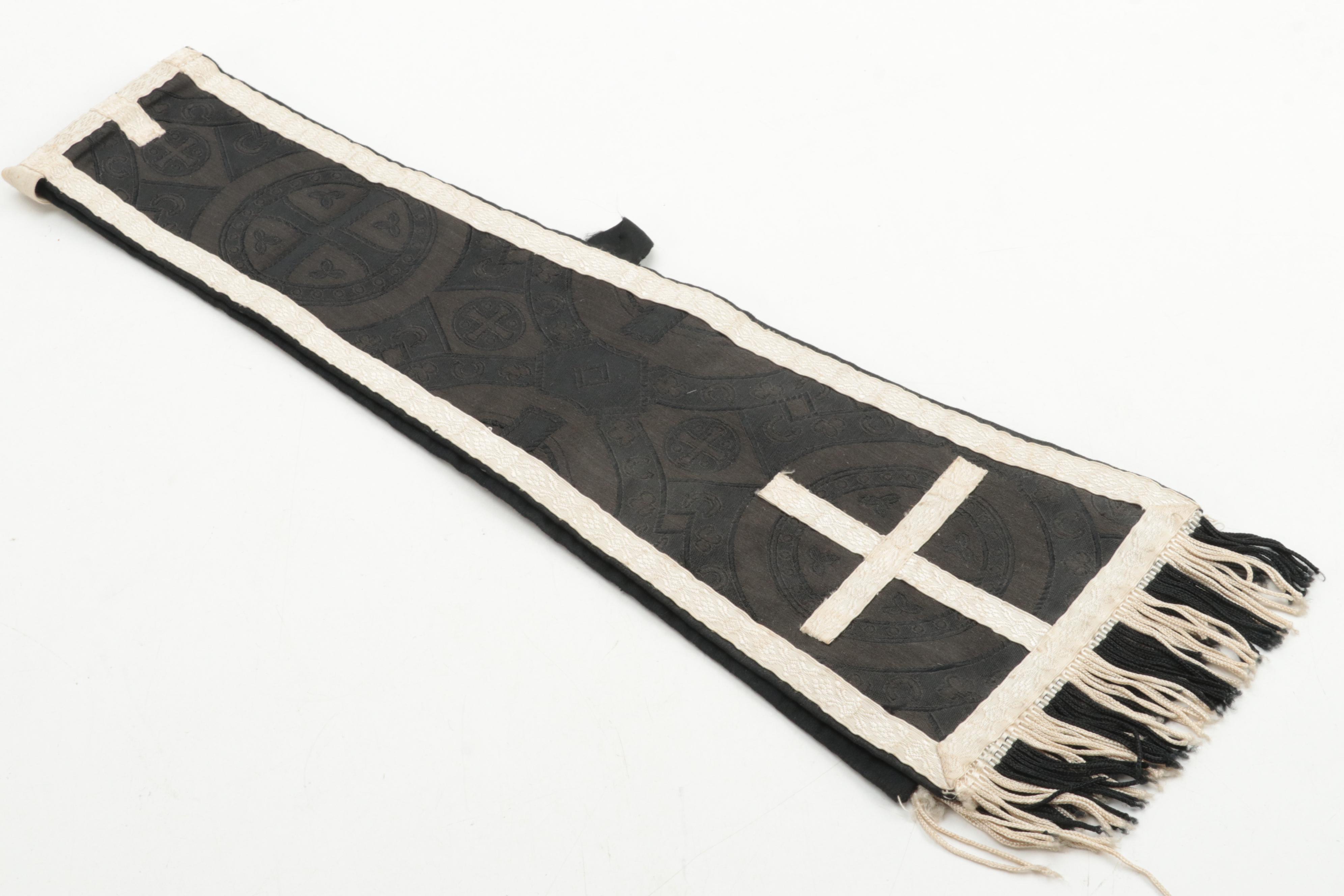 Priest's Stole with Extreme Unction Crucifix and Others