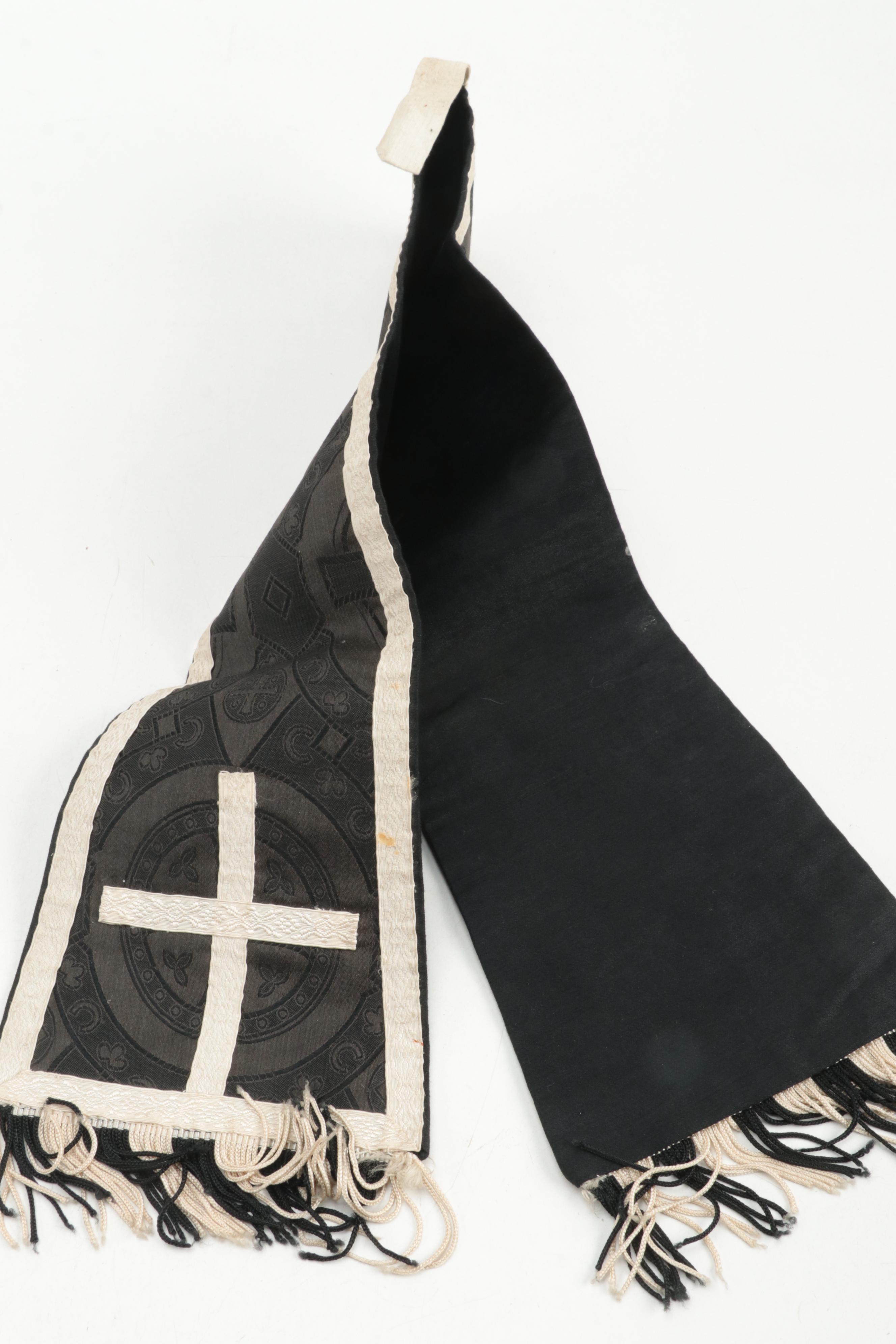 Priest's Stole with Extreme Unction Crucifix and Others