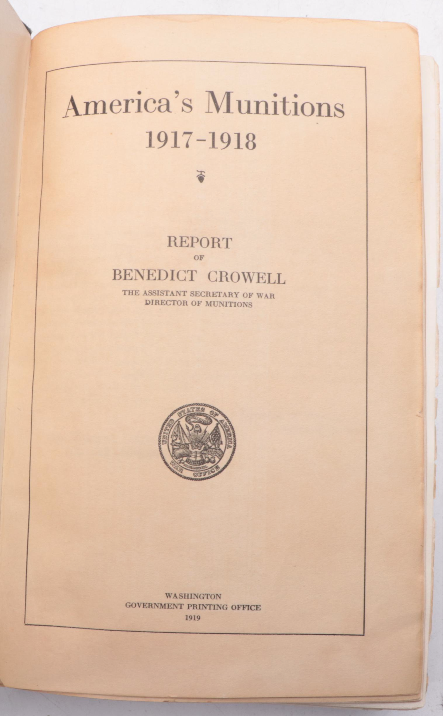 "America's Munitions: 1917–1918" by Benedict Crowell and More