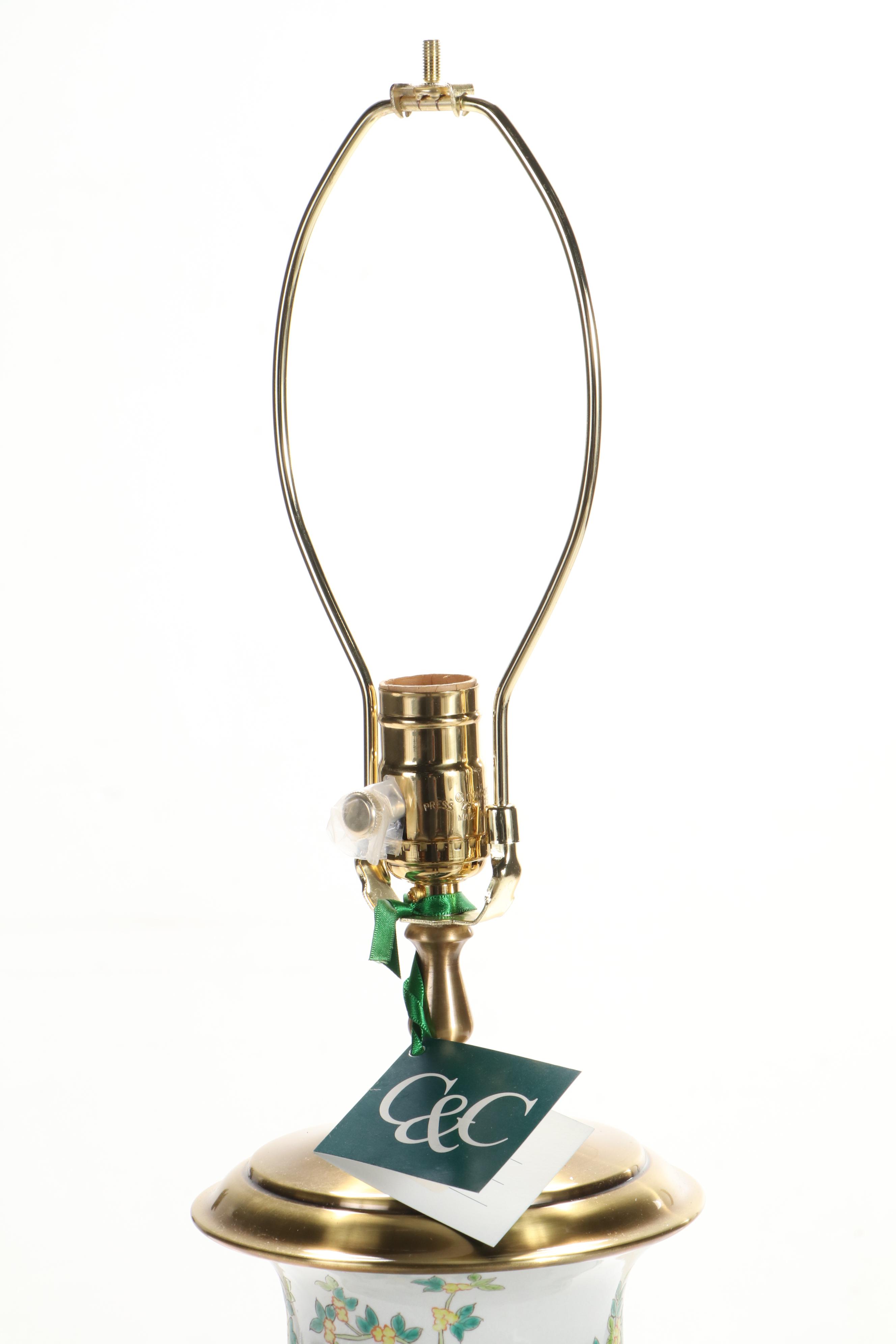 Chinese Famille Rose Enameled Porcelain Vase Table Lamp