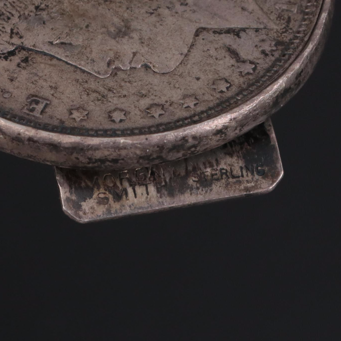 Morgan Smith Sterling Silver Money Clip with Morgan Silver Dollar Coin