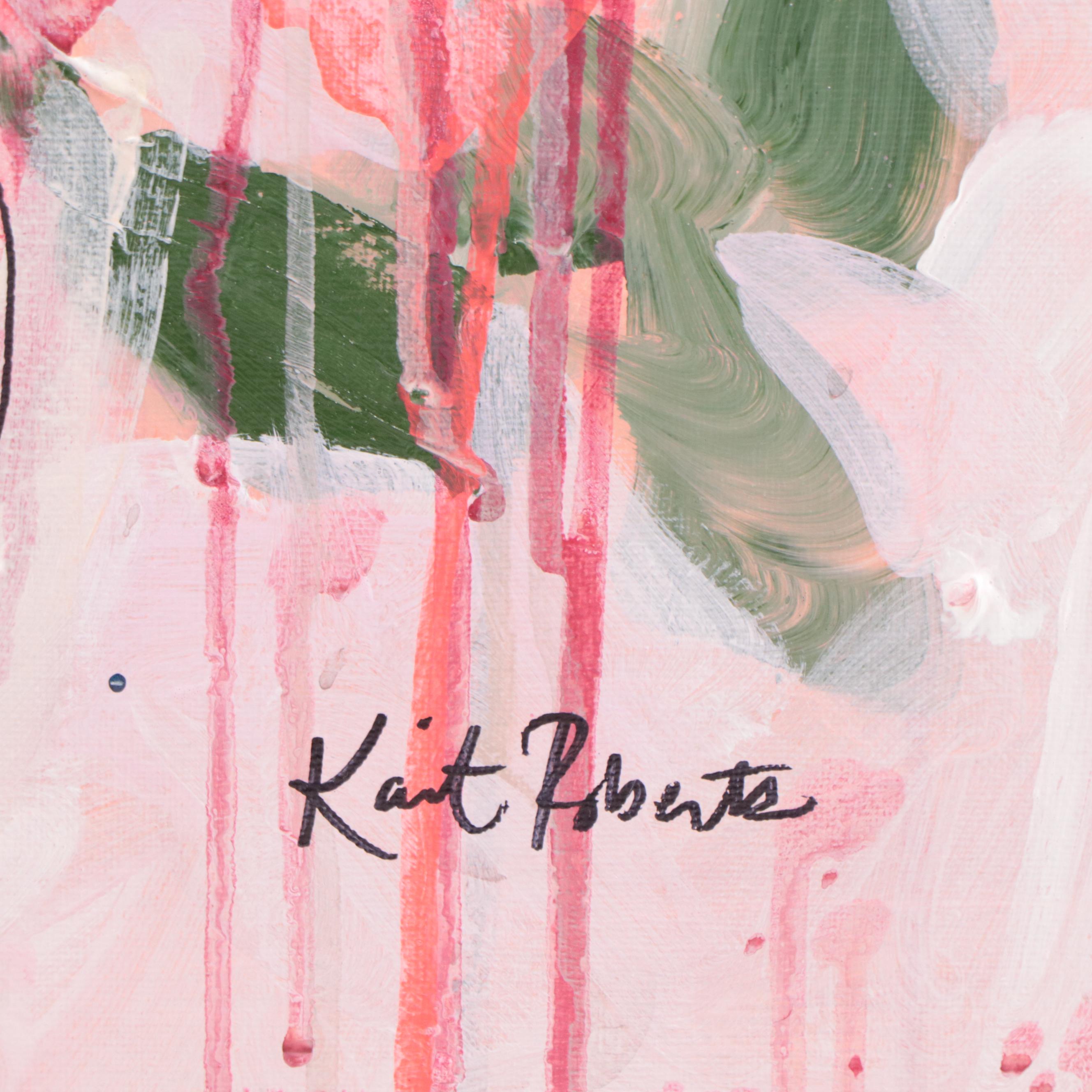 Kait Roberts Floral Mixed Media Painting, 2023