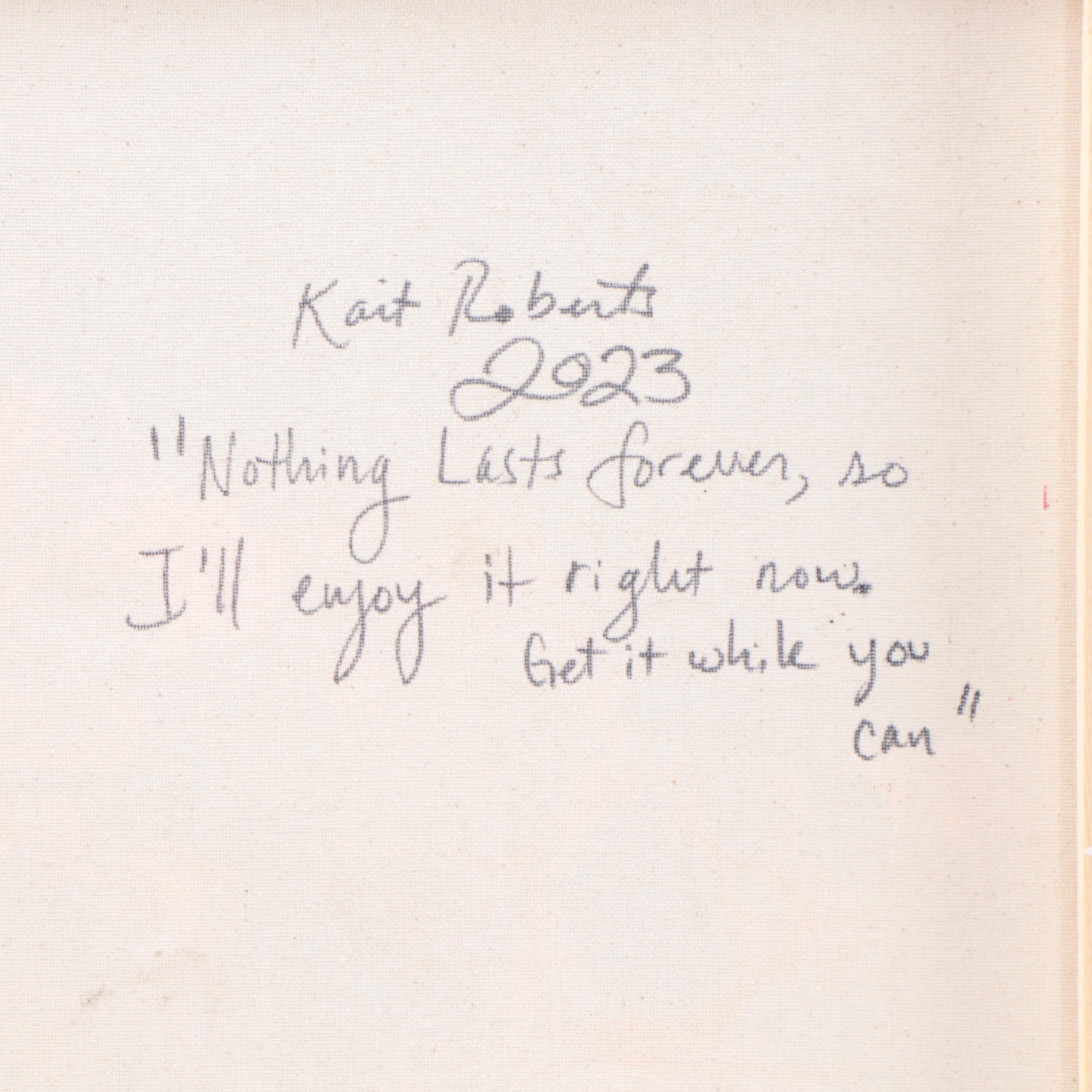 Kait Roberts Floral Mixed Media Painting, 2023