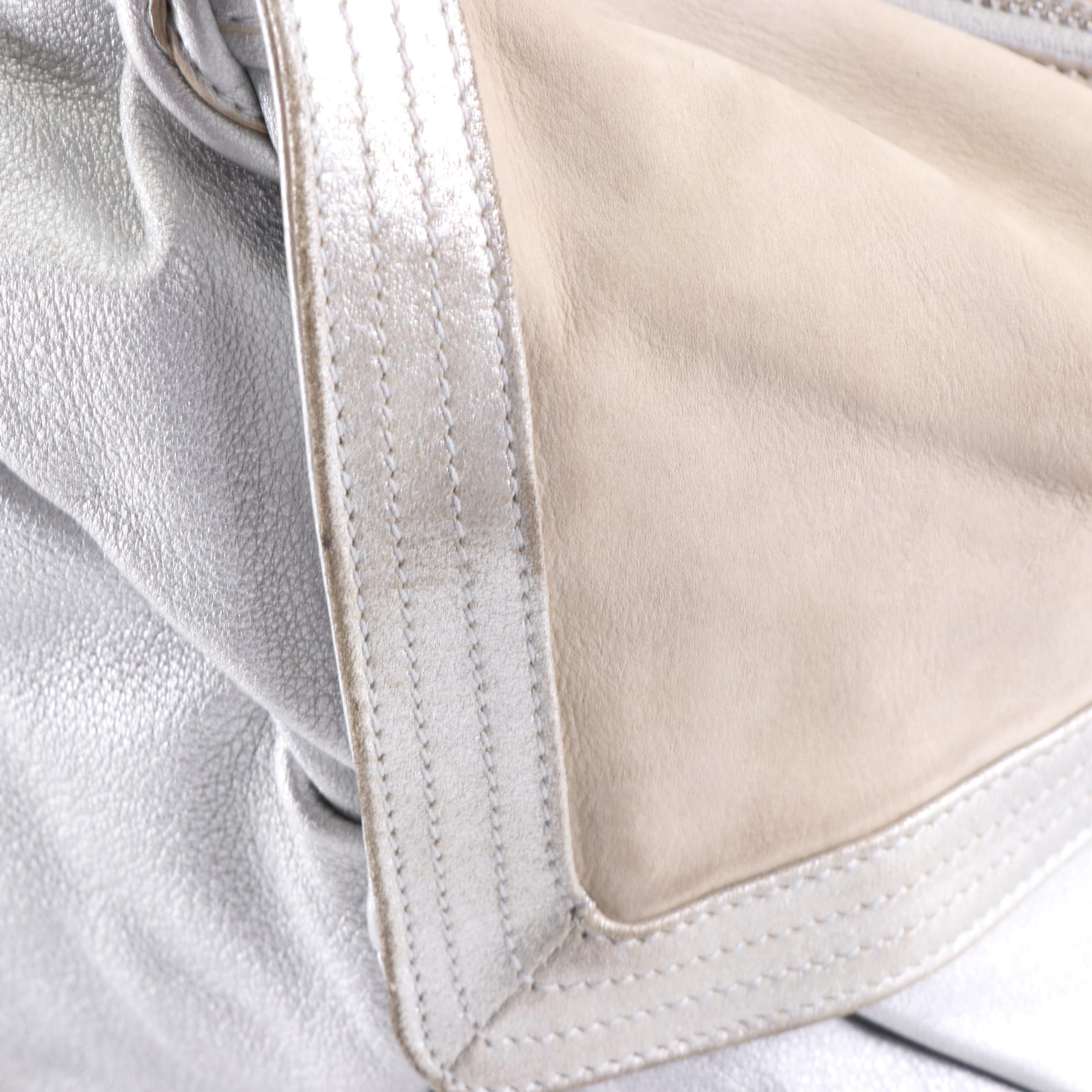 Salvatore Ferragamo Shoulder Bag in Metallic Finish Leather