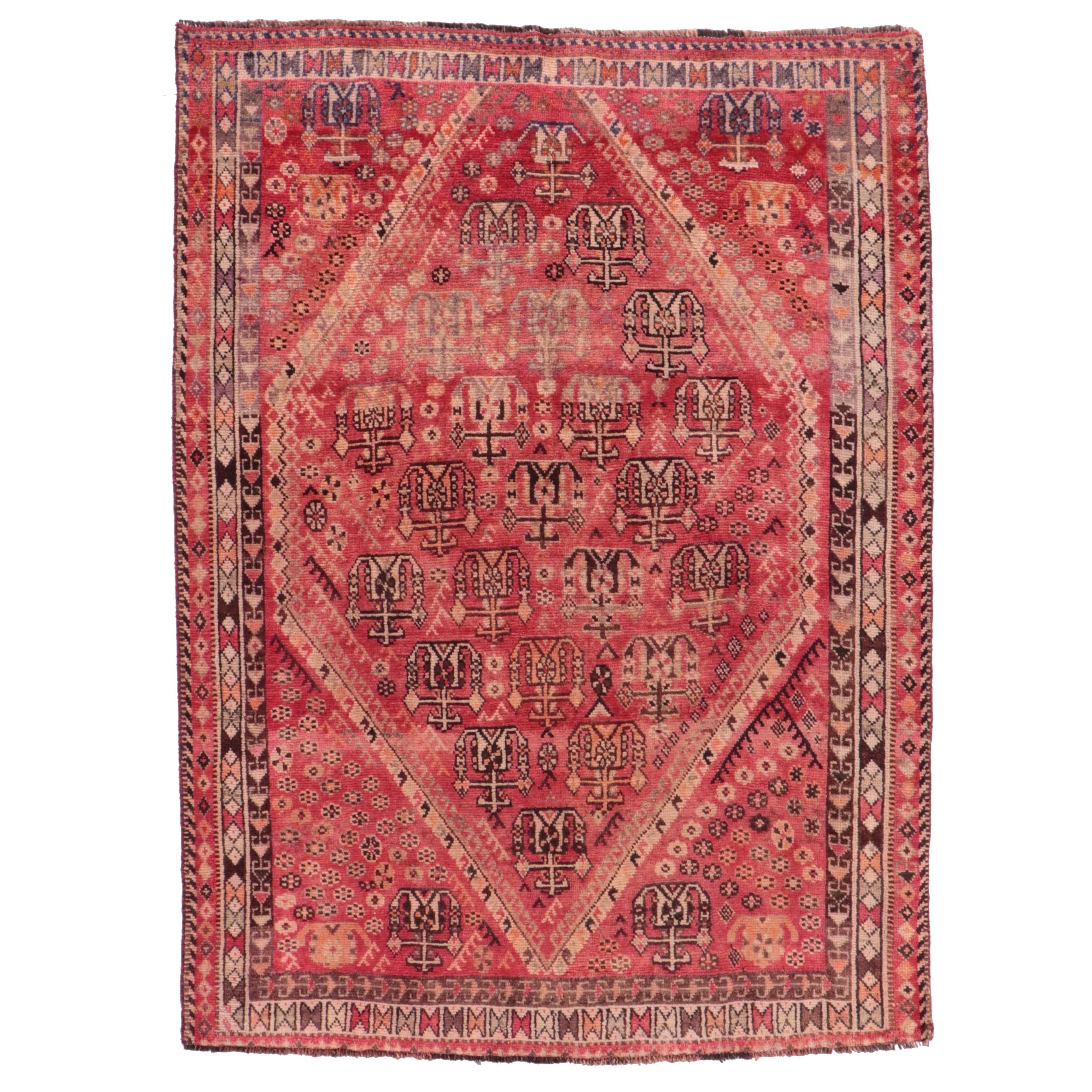 5'6 x 7'8 Hand-Knotted Persian Bijar Area Rug