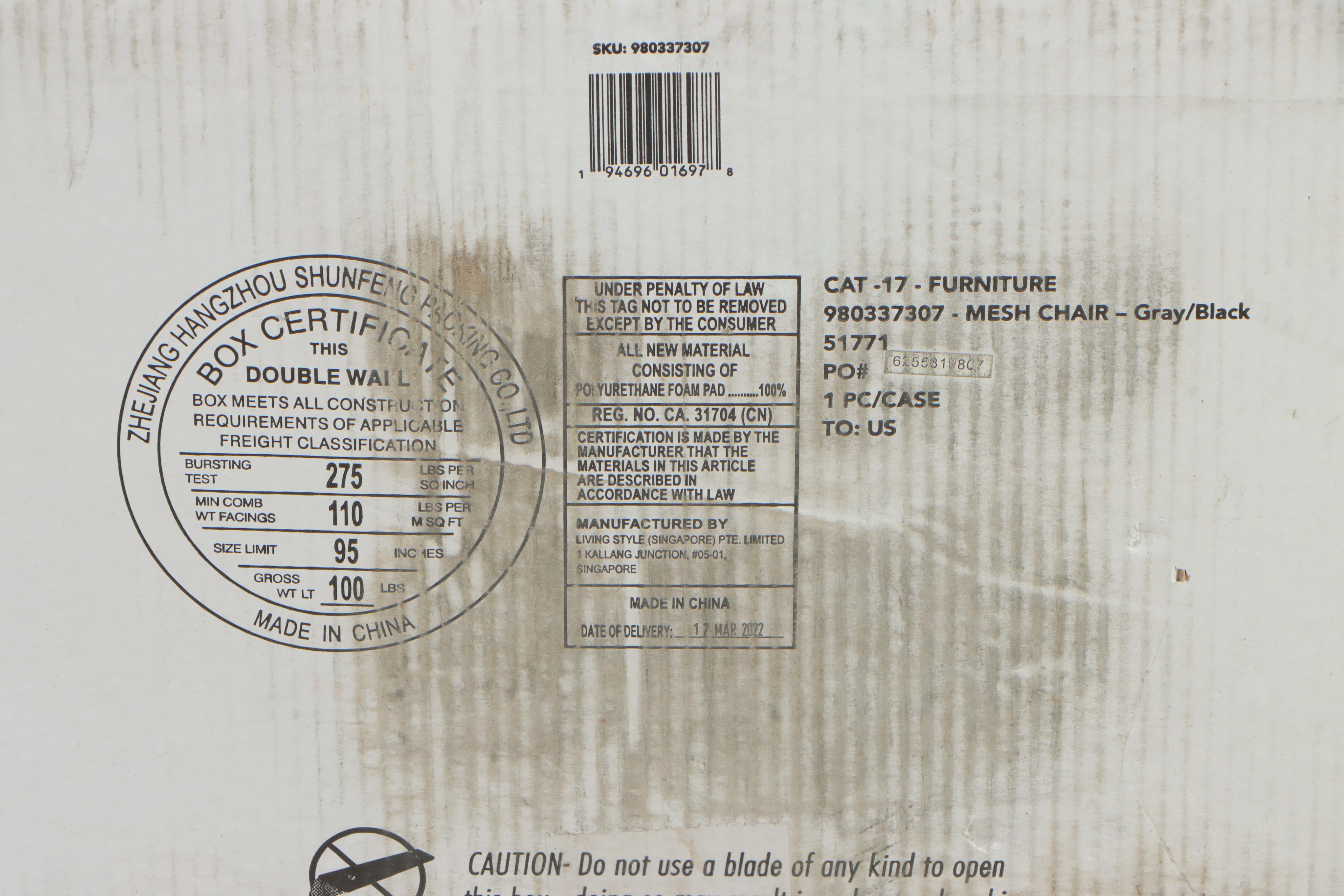 Wellness by Design Ergonomic Mesh Back Office Chair With Headrest