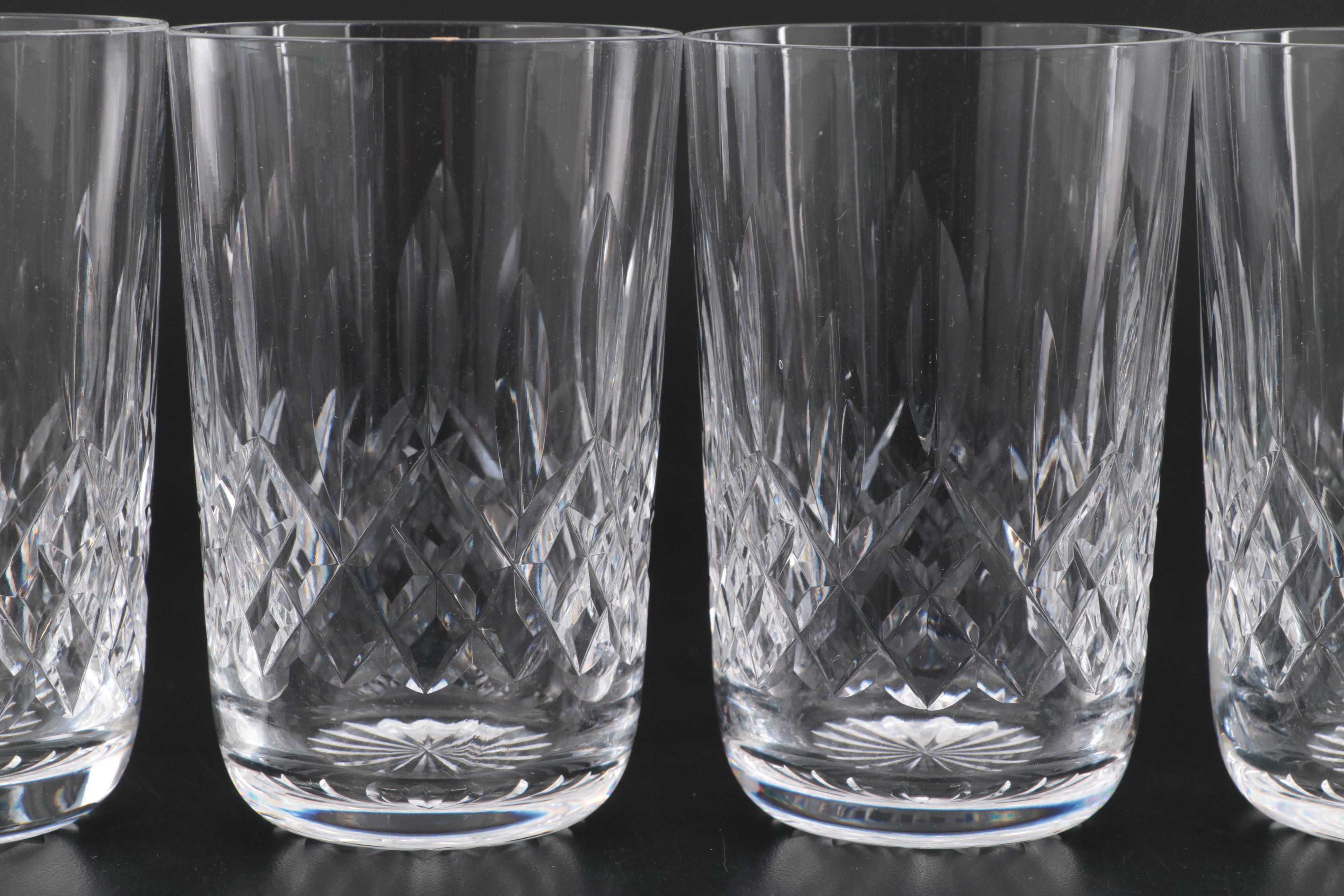 Waterford Crystal "Lismore" Old Fashioned and Highball Glasses